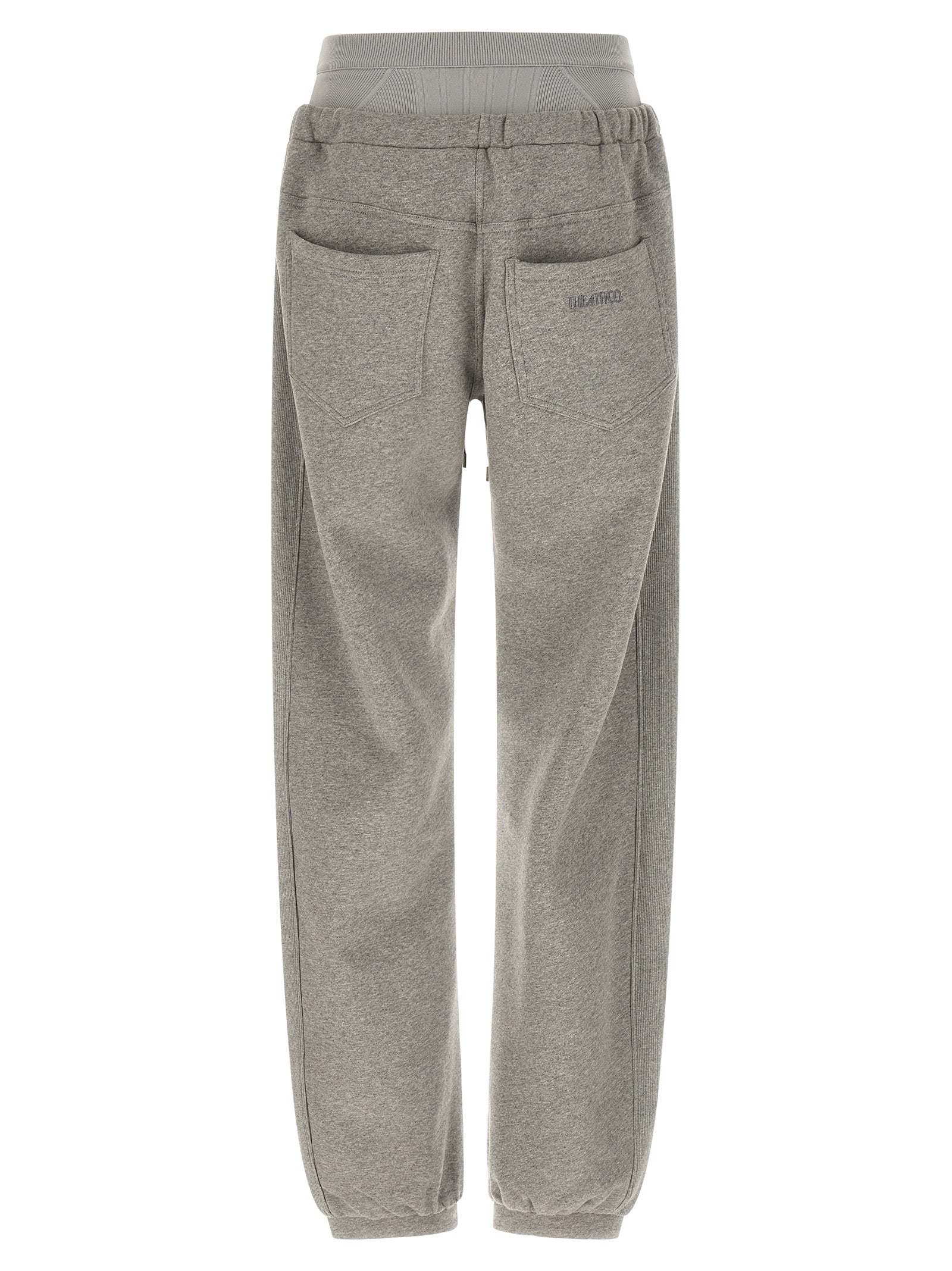 The Attico Gray Cotton Joggers (Workout Women's Pants)