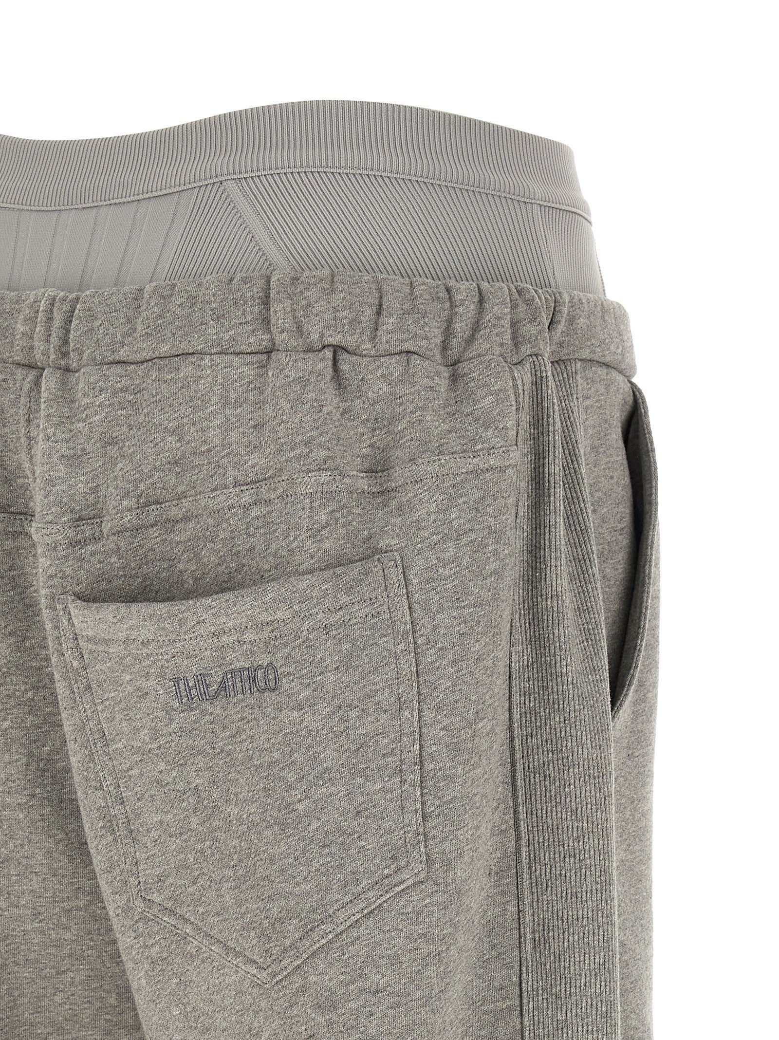 The Attico Gray Cotton Joggers (Workout Women's Pants)