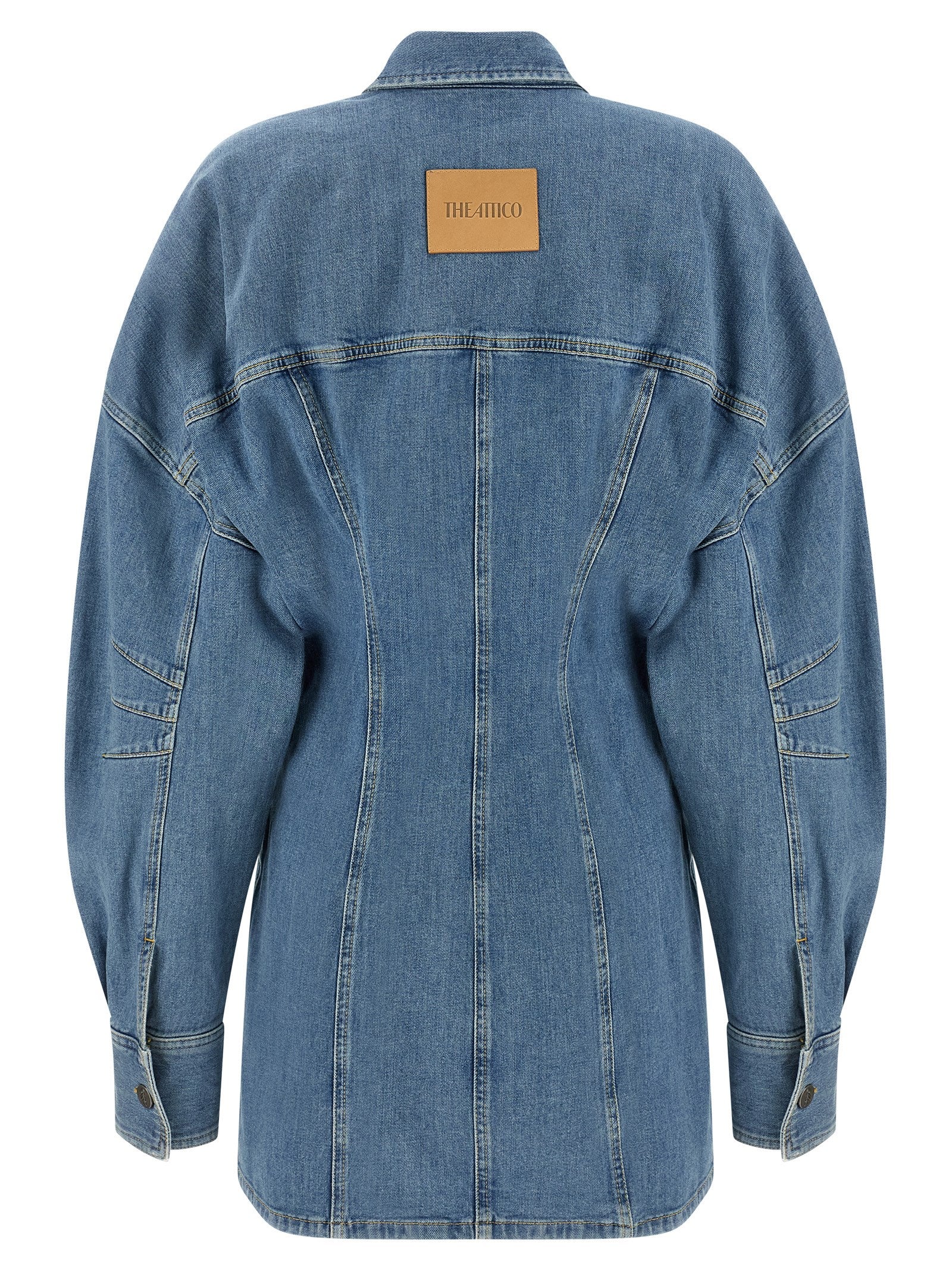 The Attico Blue Cotton Short Women's Dress