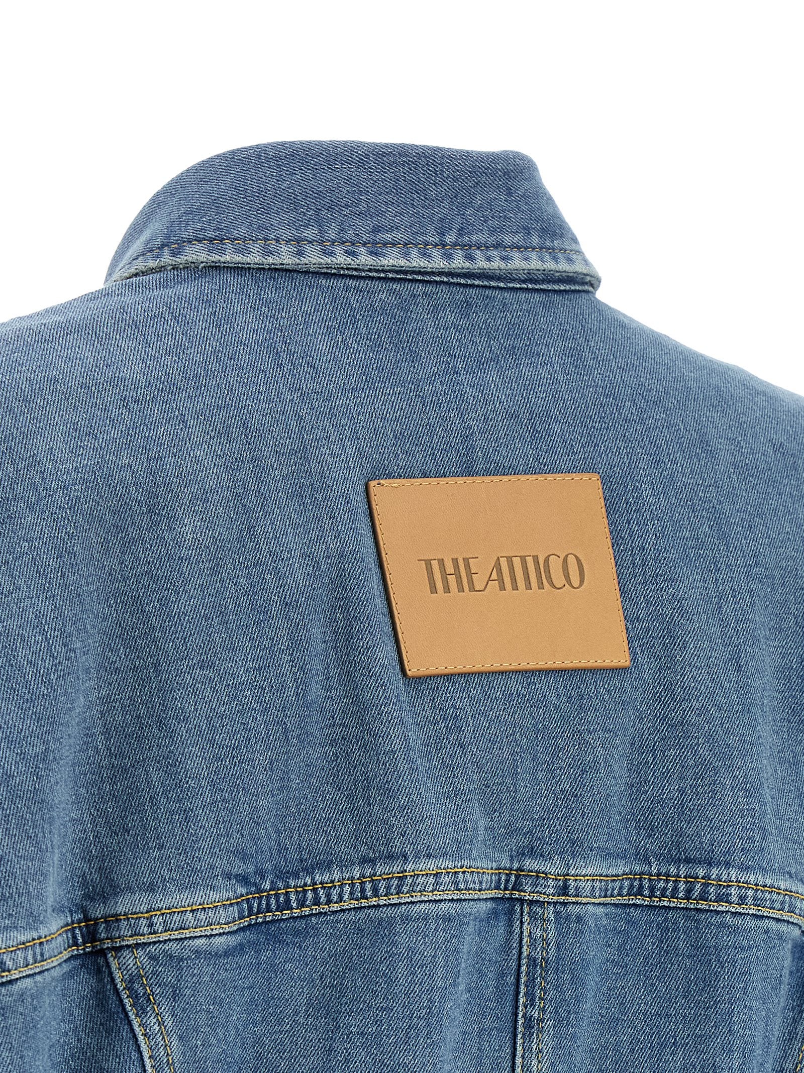 The Attico Blue Cotton Short Women's Dress