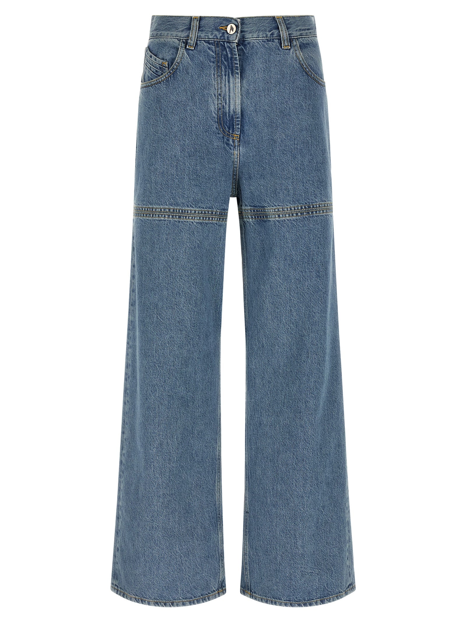 The Attico Blue Cotton Jeans Women's Denim