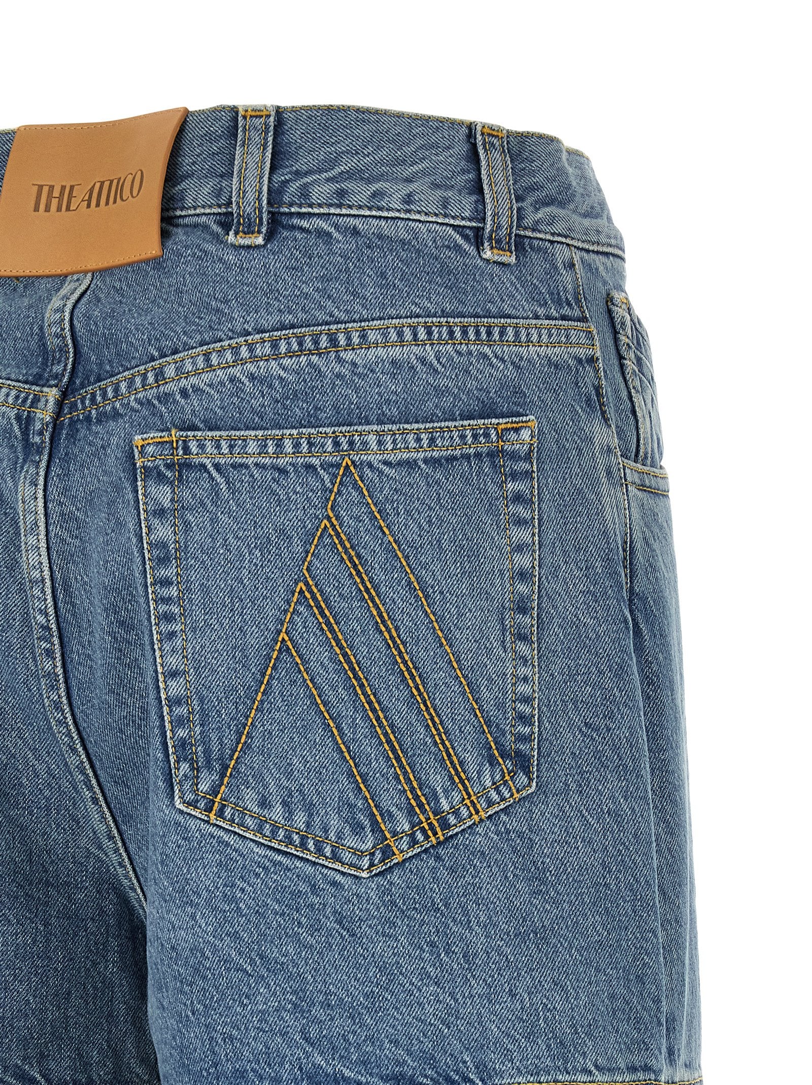The Attico Blue Cotton Jeans Women's Denim