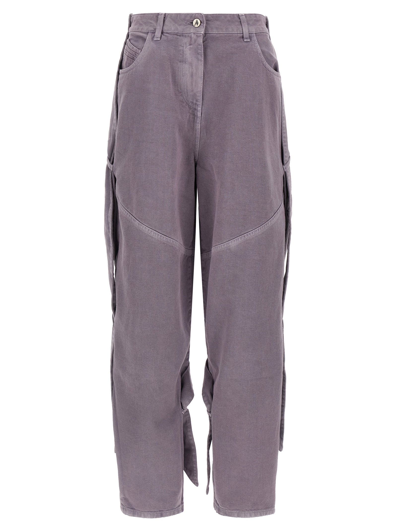 The Attico Purple Cotton Cargo Women's Pants