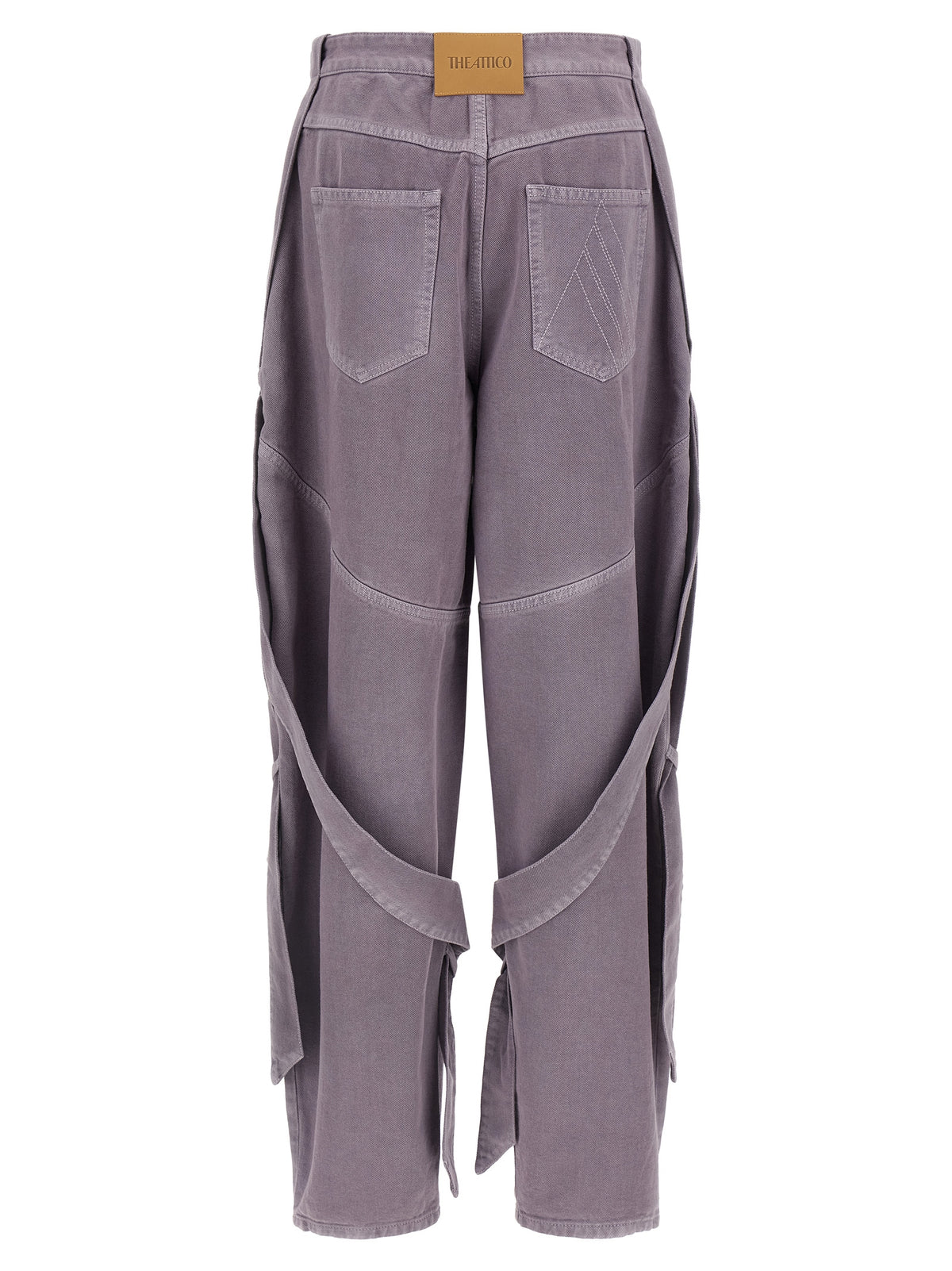 The Attico Purple Cotton Cargo Women's Pants