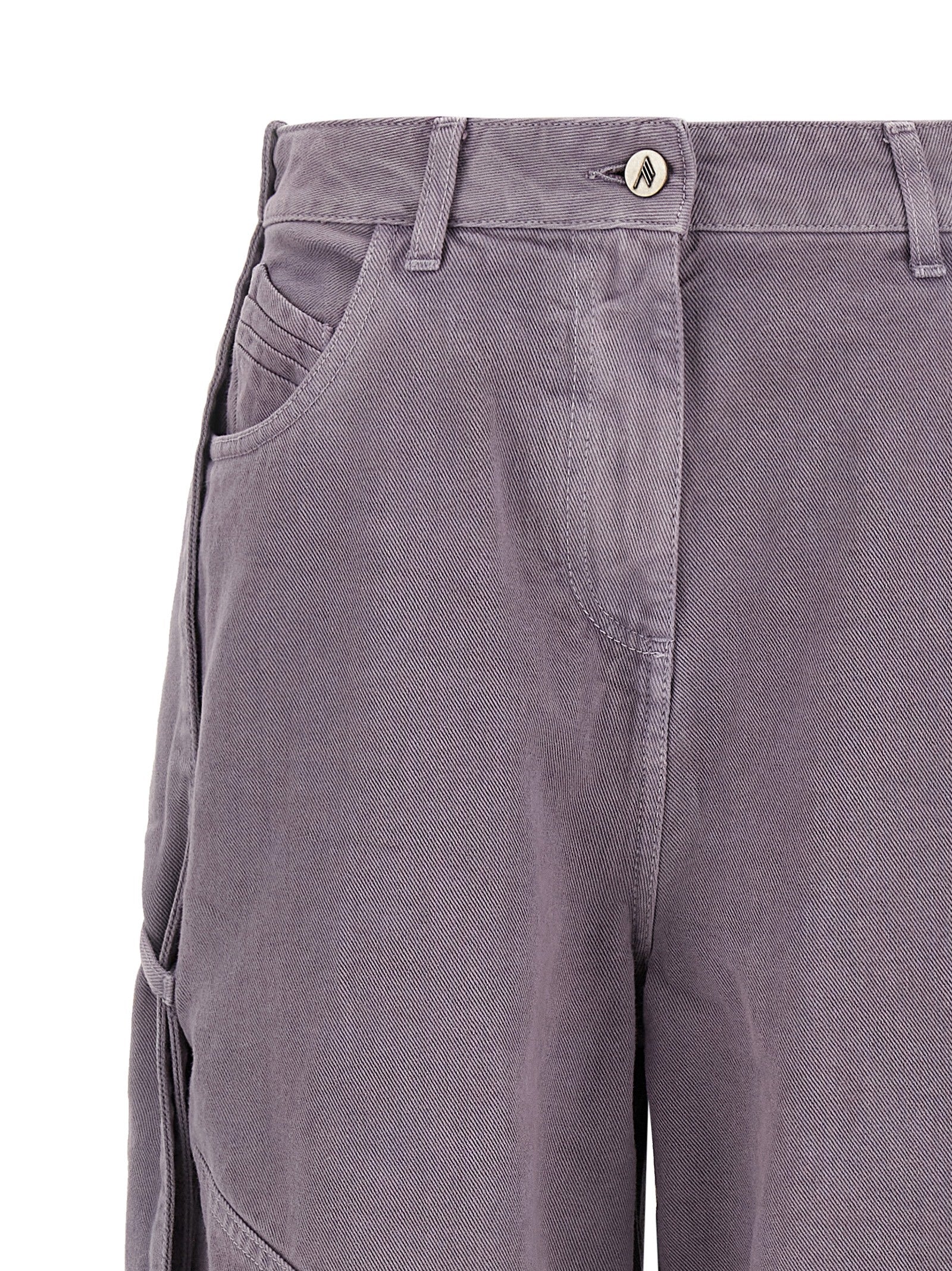 The Attico Purple Cotton Cargo Women's Pants