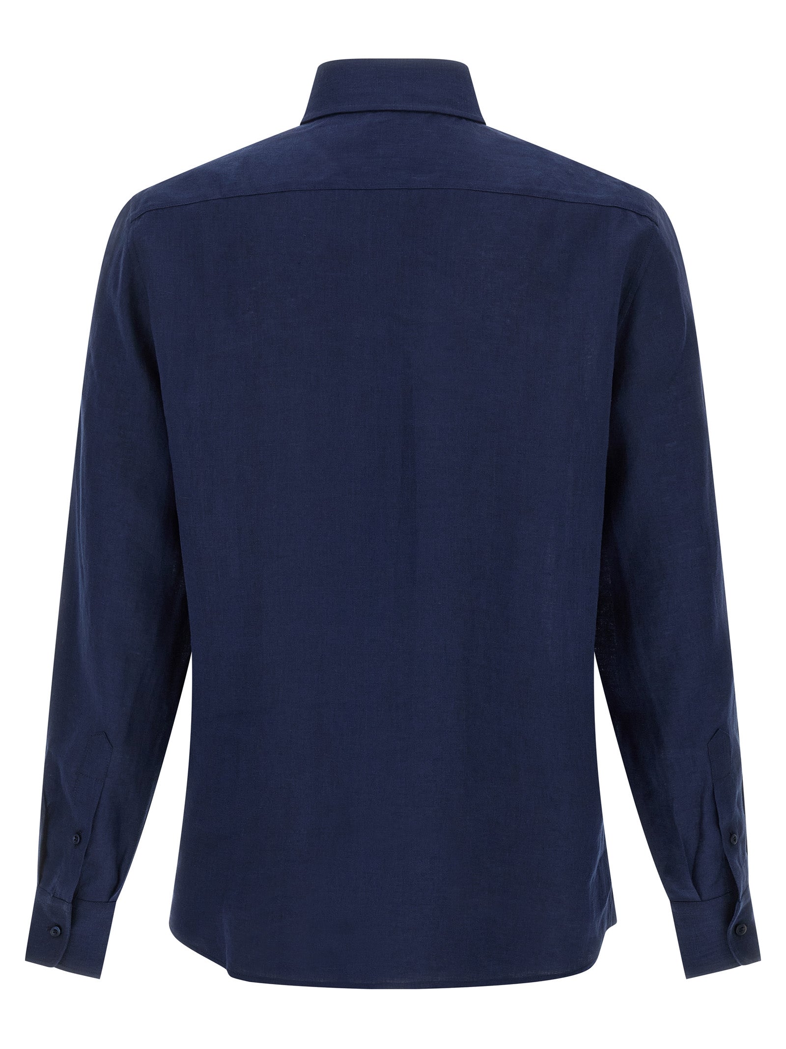 Brunello Cucinelli Blue Linen Men's Blouse