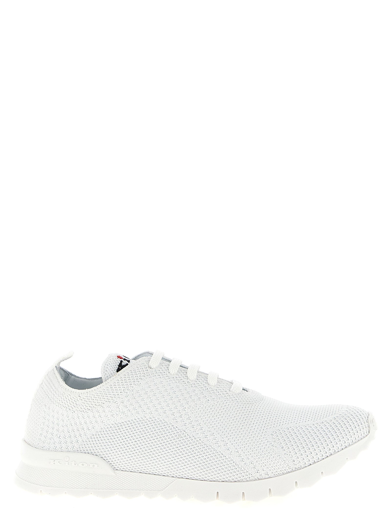 Kiton White Cotton Athletic Men's Sneakers