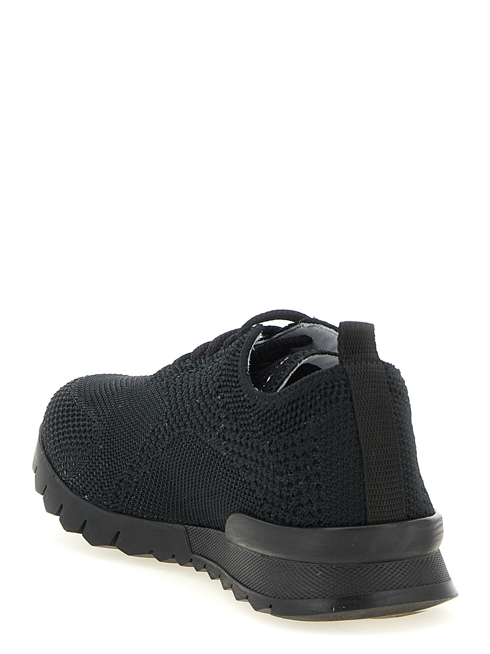 Kiton Black Cotton Athletic Men's Sneakers