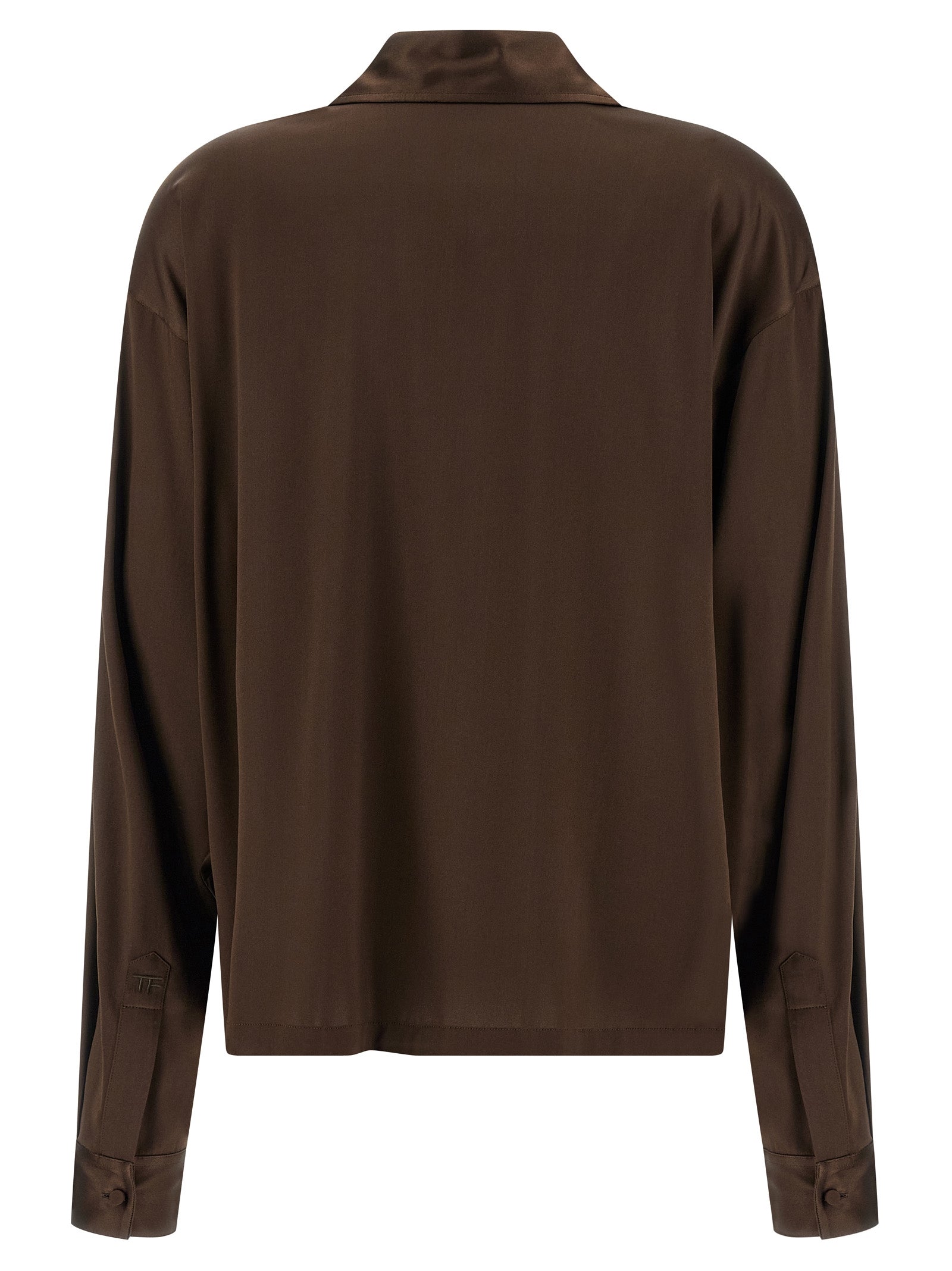 Tom Ford Brown Silk Polo Women's Shirt