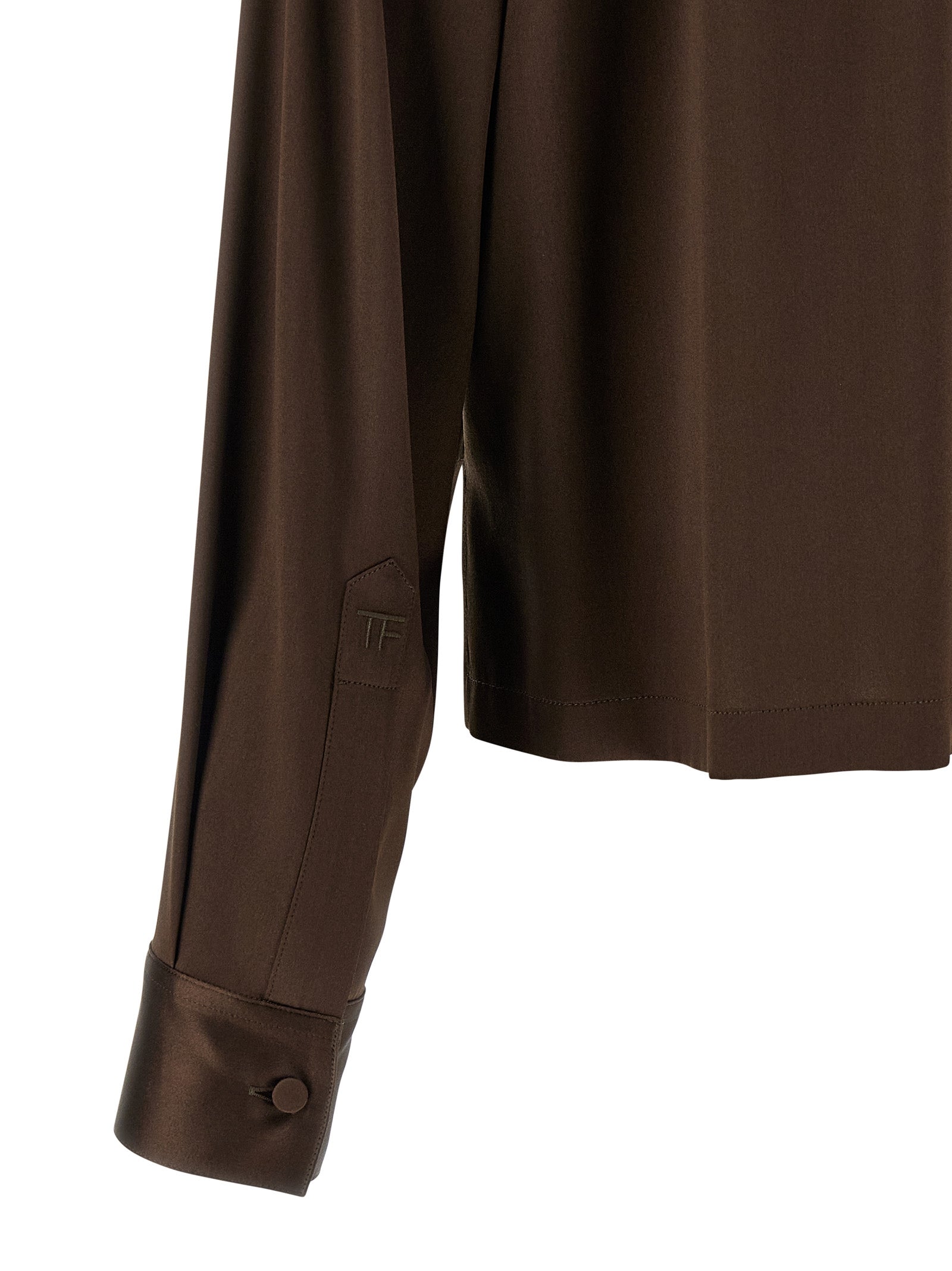 Tom Ford Brown Silk Polo Women's Shirt