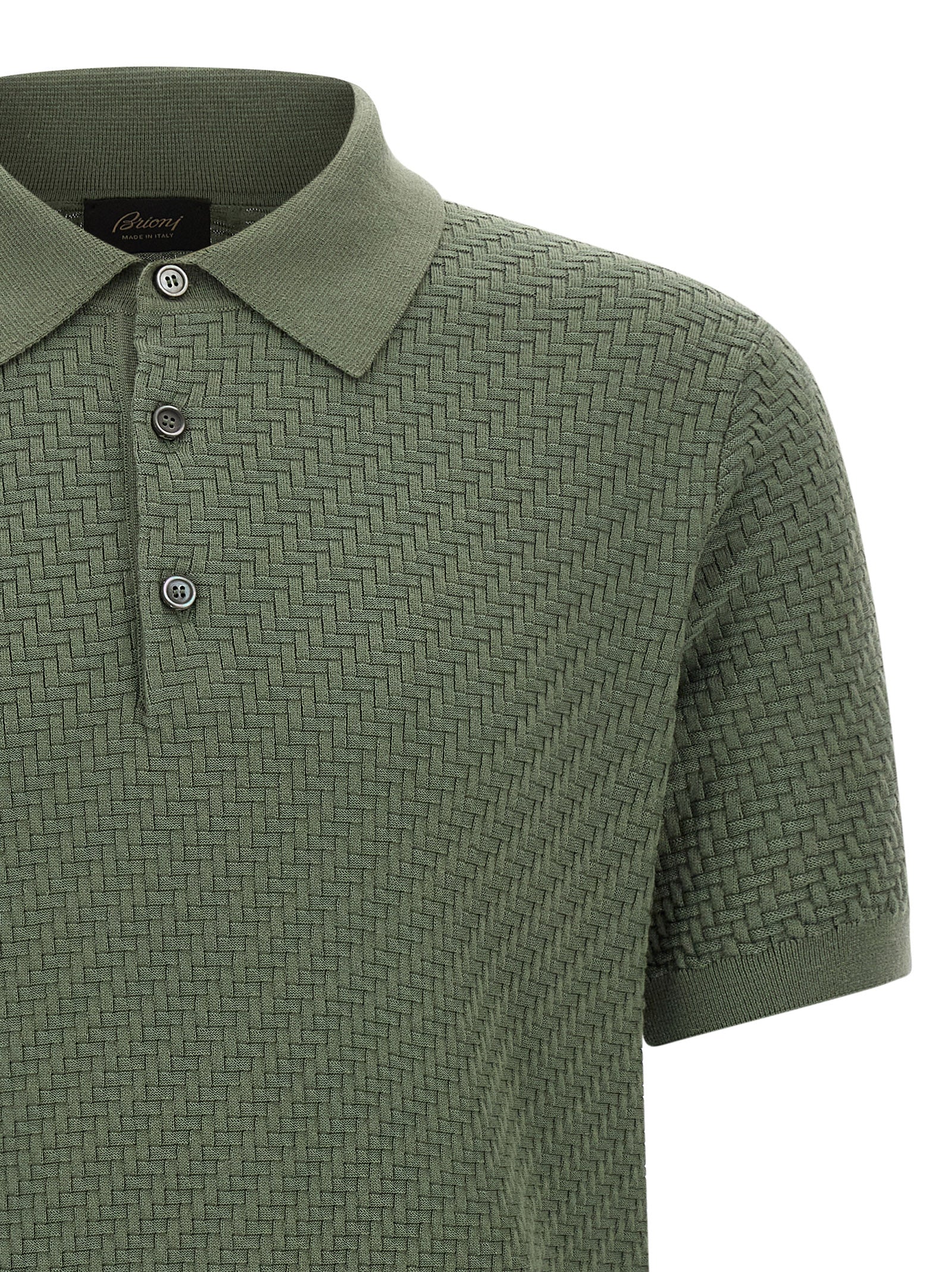 Brioni Bicolor Cotton Polo Men's Shirt