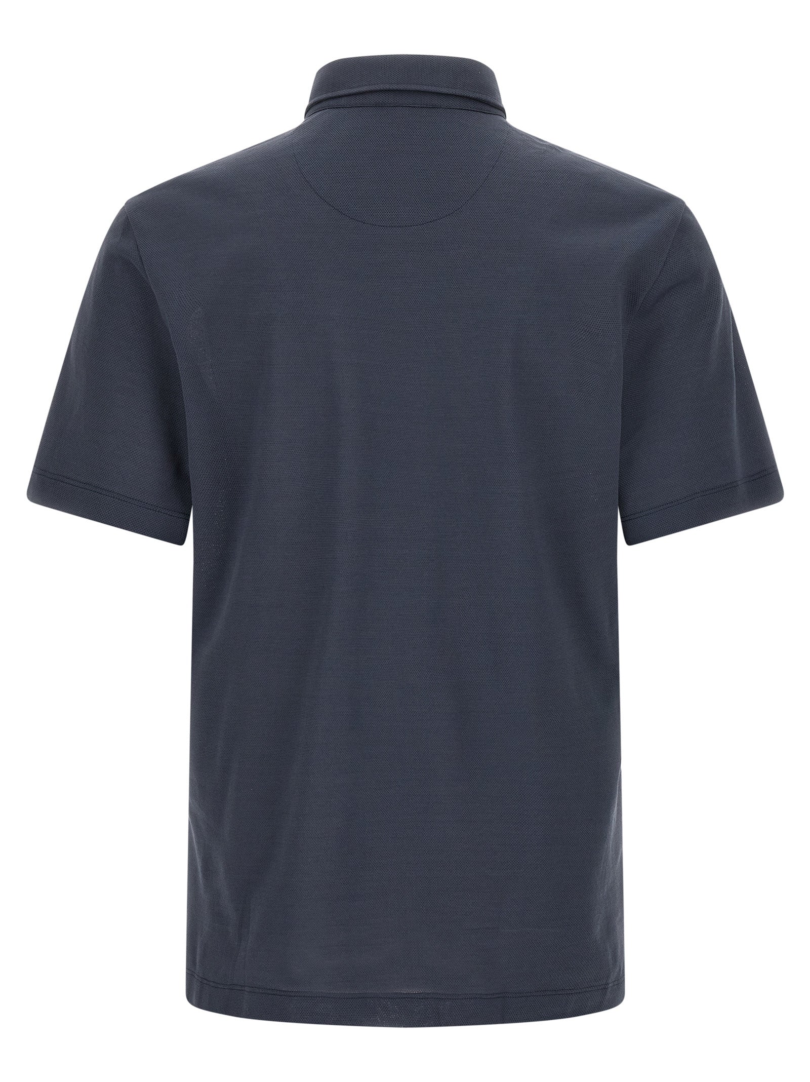 Brioni Blue Cotton Polo Men's Shirt