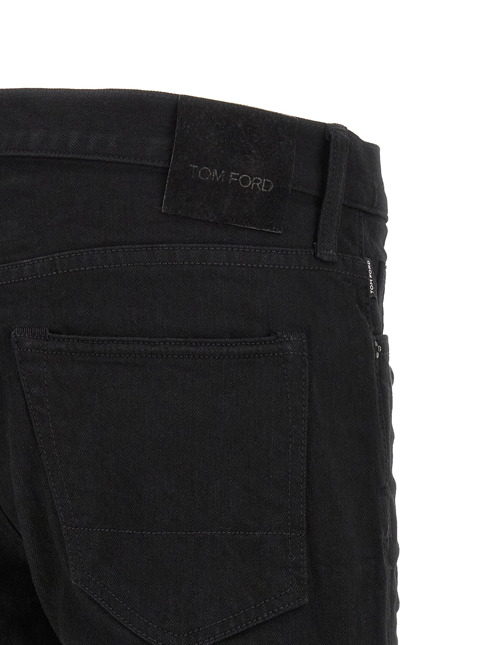 Tom Ford Black Cotton Straight-Leg Men's Jeans