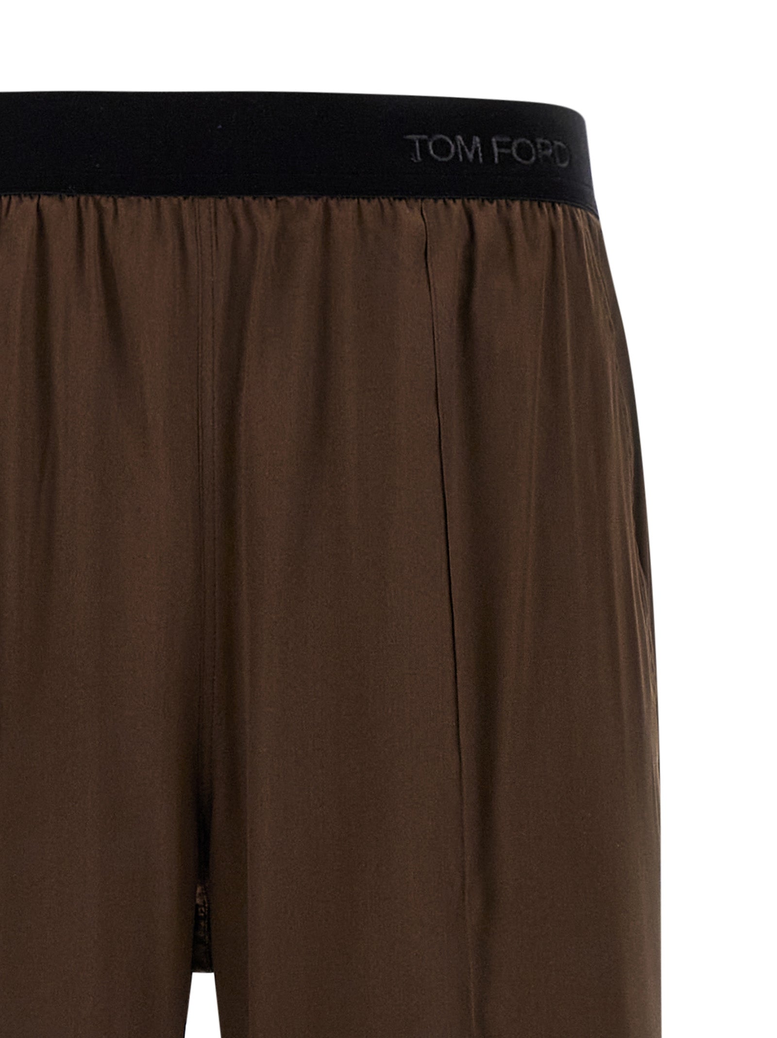 Tom Ford Brown Silk Casual Women's Pants