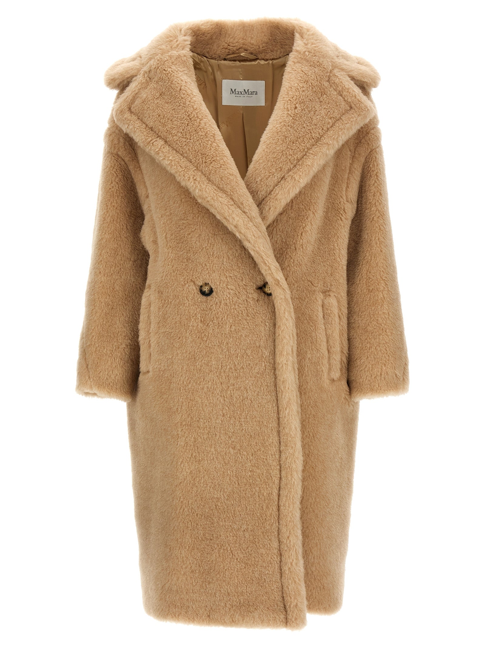 Max Mara Beige Alpaca Leather Women's Coat