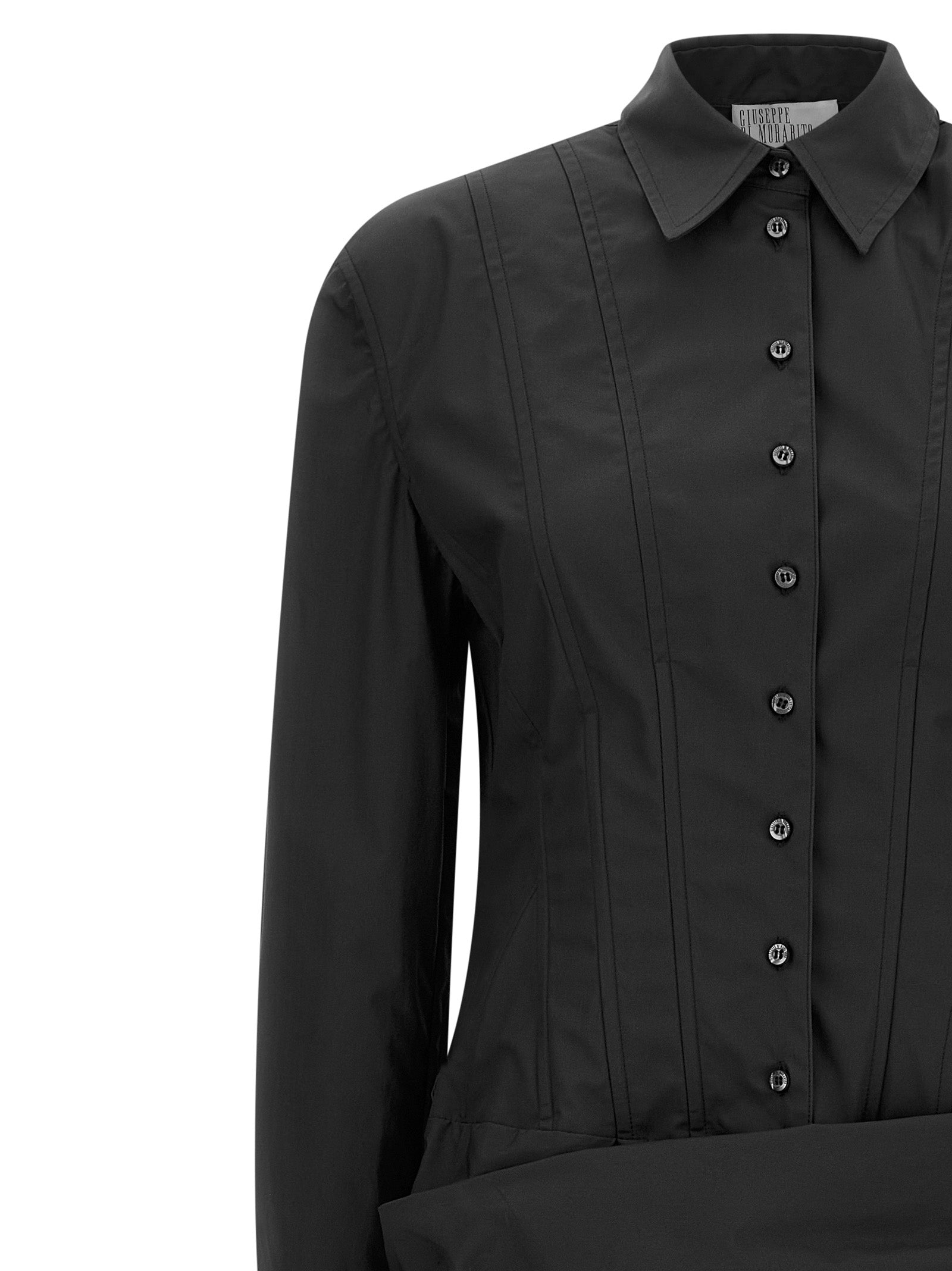 Giuseppe Di Morabito Black Cotton Short Women's Dress