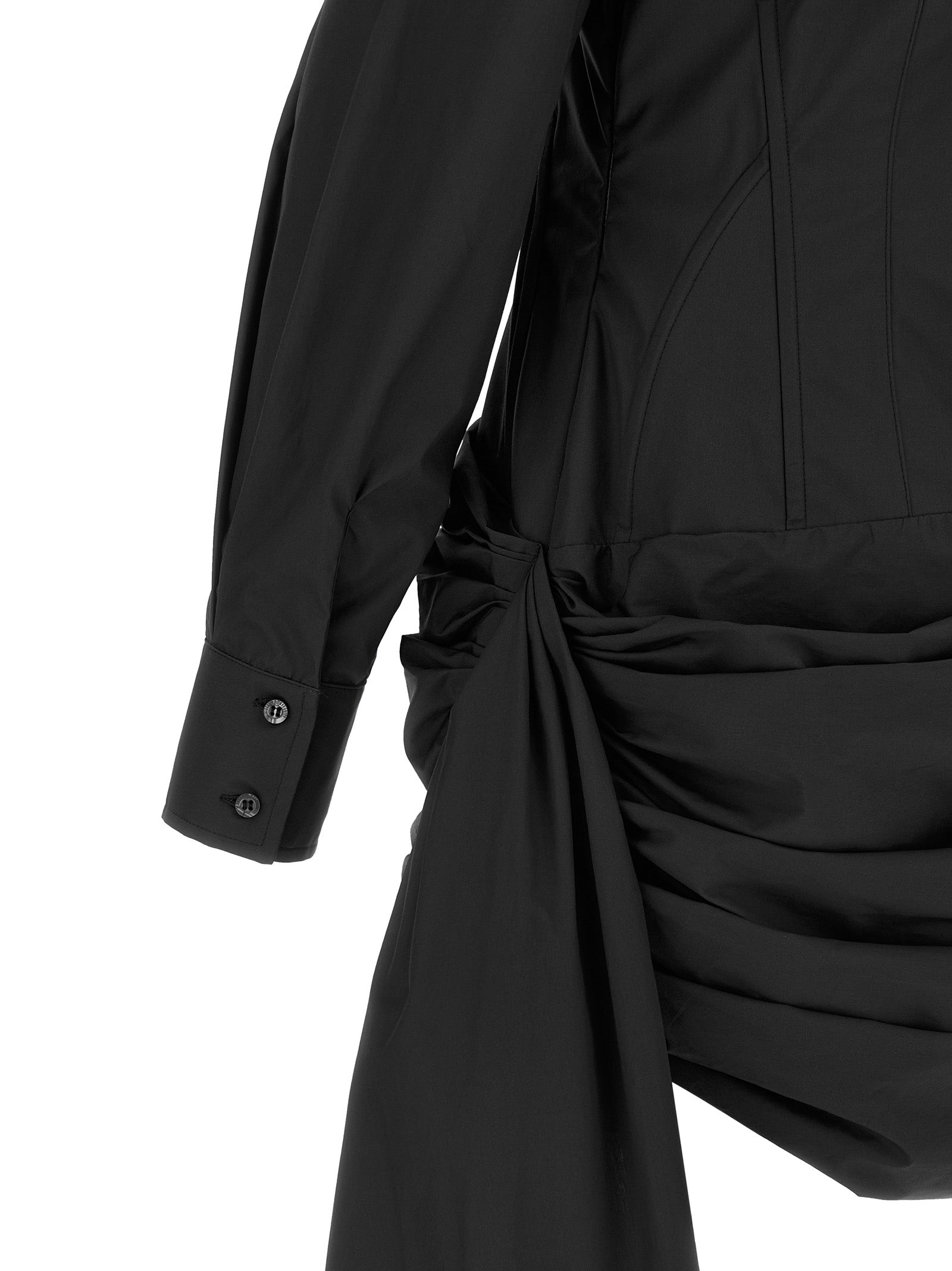 Giuseppe Di Morabito Black Cotton Short Women's Dress