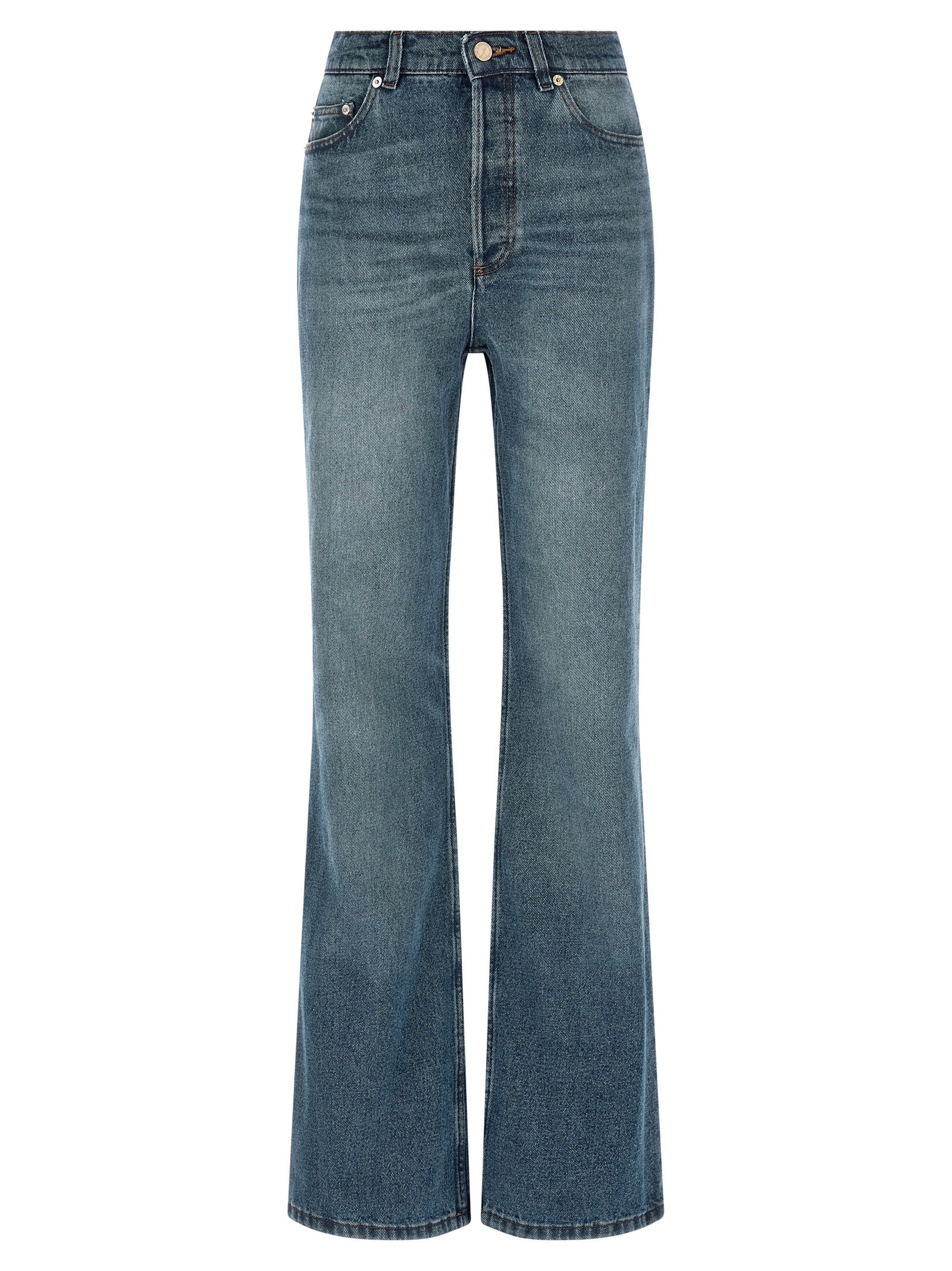 A.P.C. Blue Cotton Flared Women's Jeans