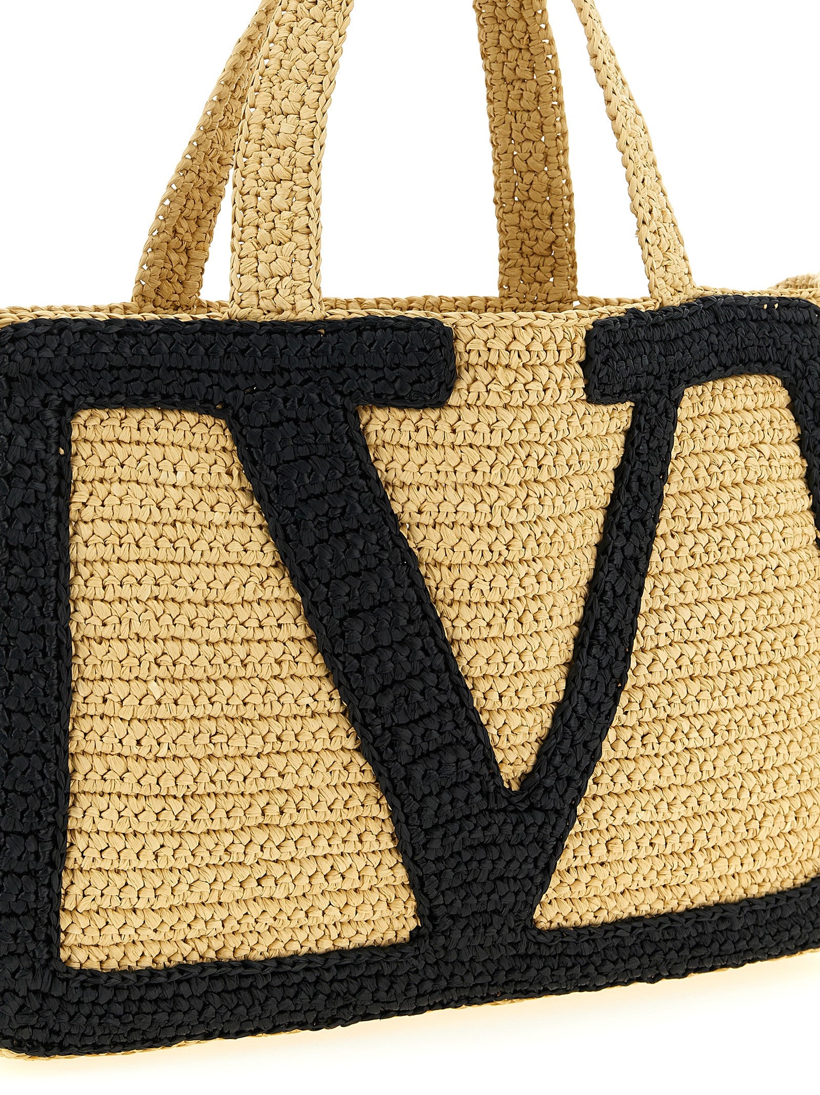 Valentino Garavani Black Viscose Tote Women's Bag