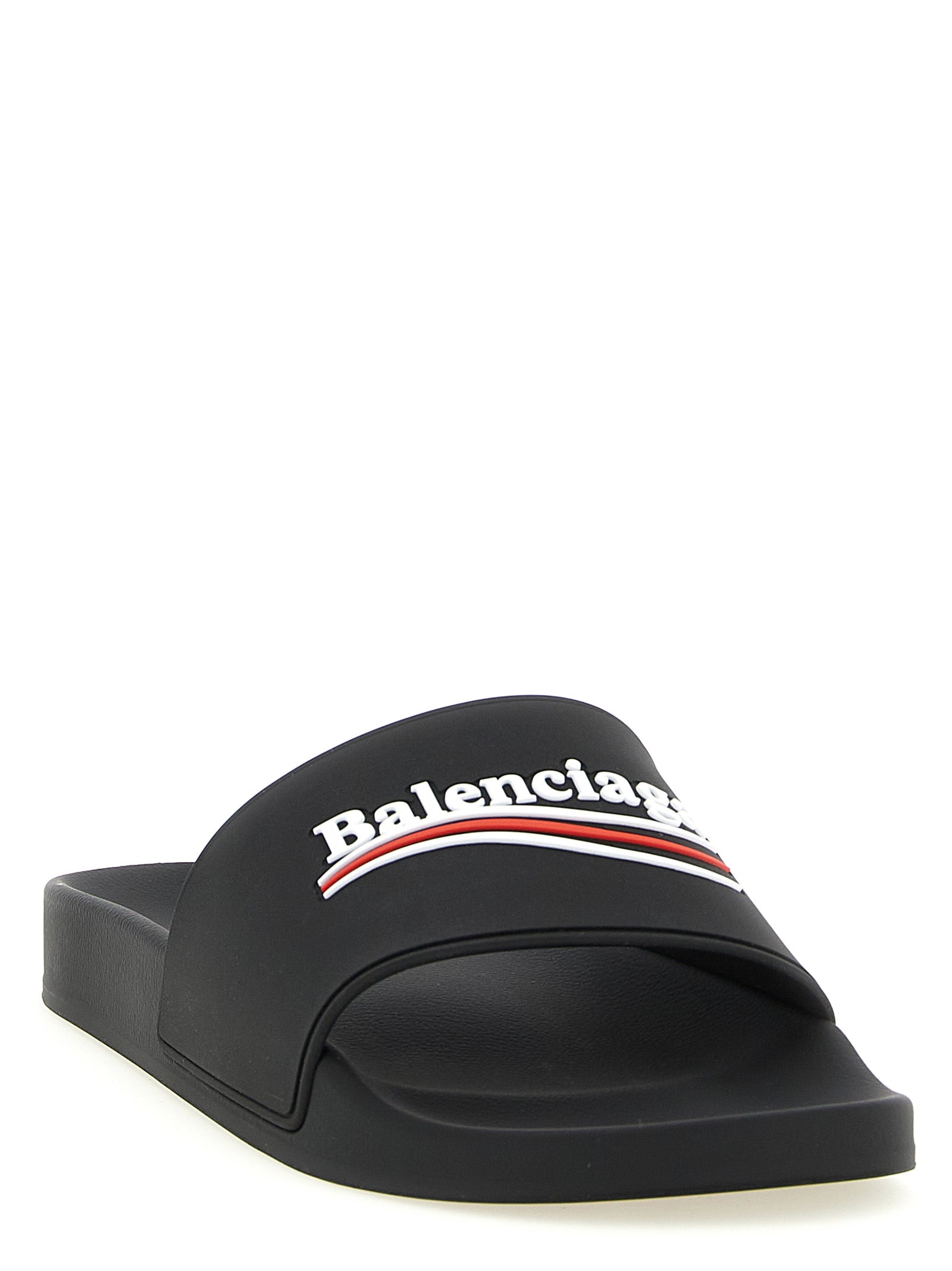 Balenciaga Black Plastic Men's Slides
