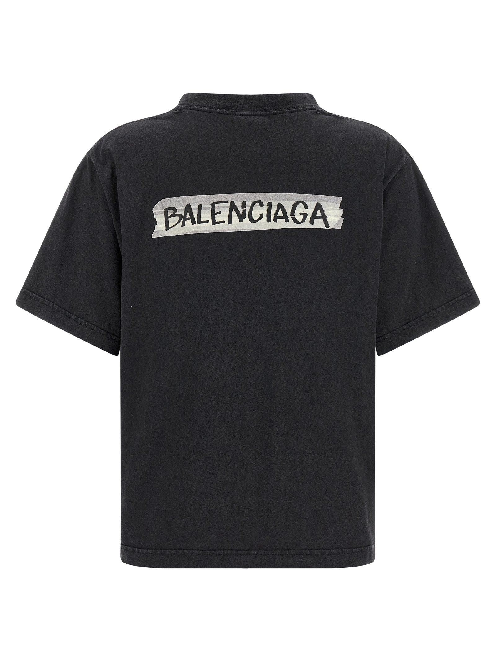Balenciaga Black Cotton Women's T-Shirt