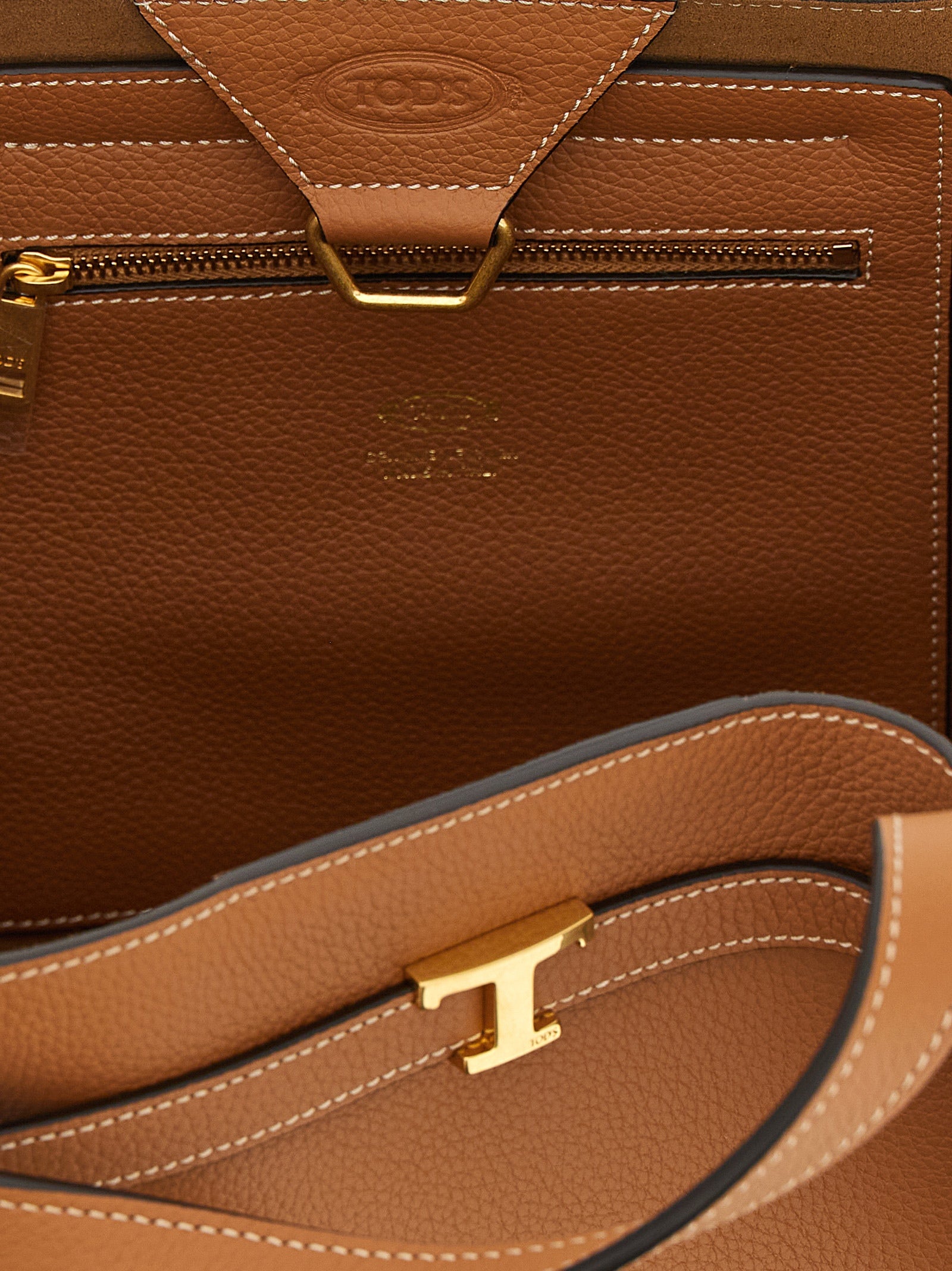 Tod's Brown Calfskin Tote Women's Bag