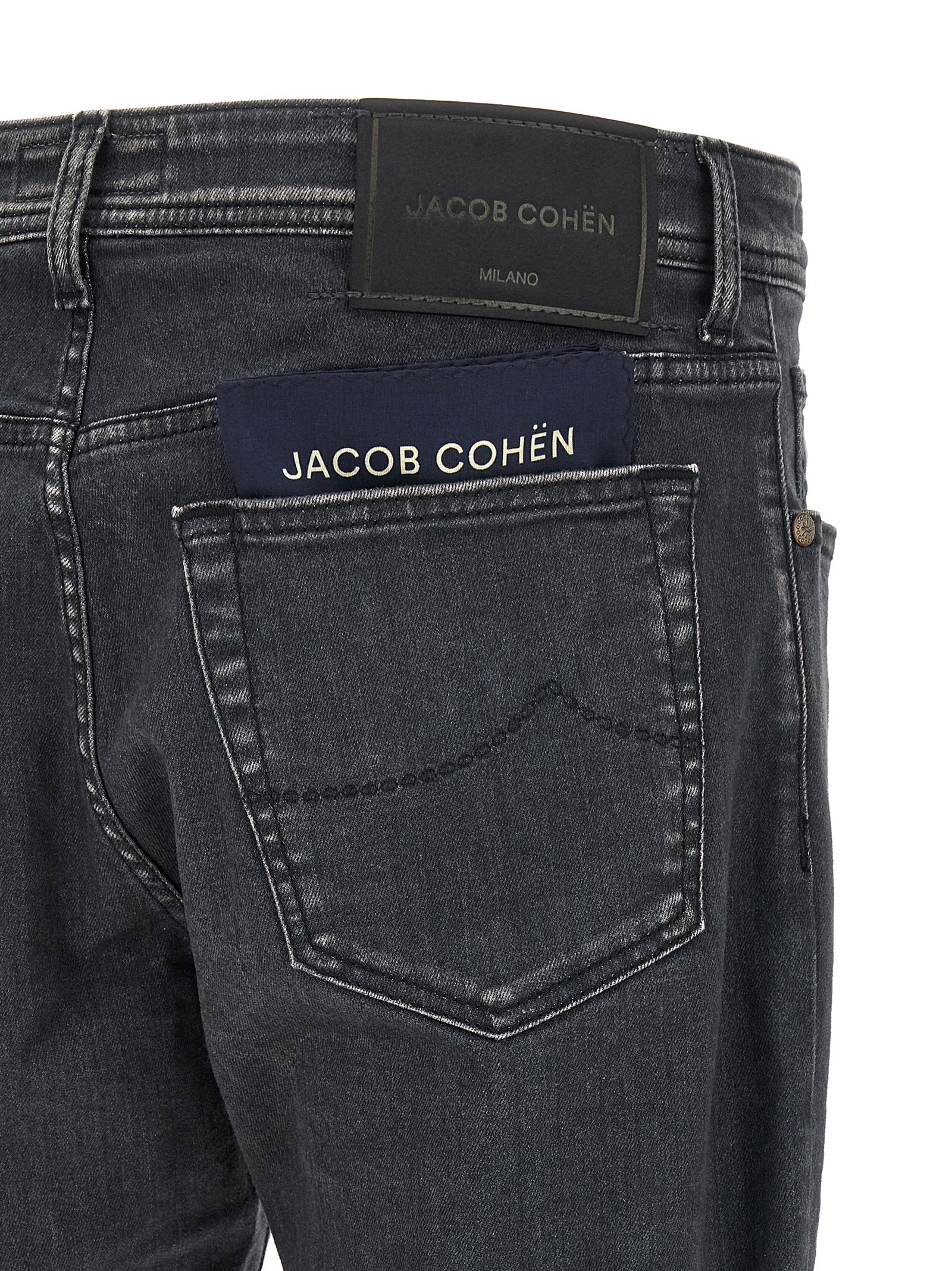 Jacob Cohen Gray Cotton Straight-Leg Men's Jeans