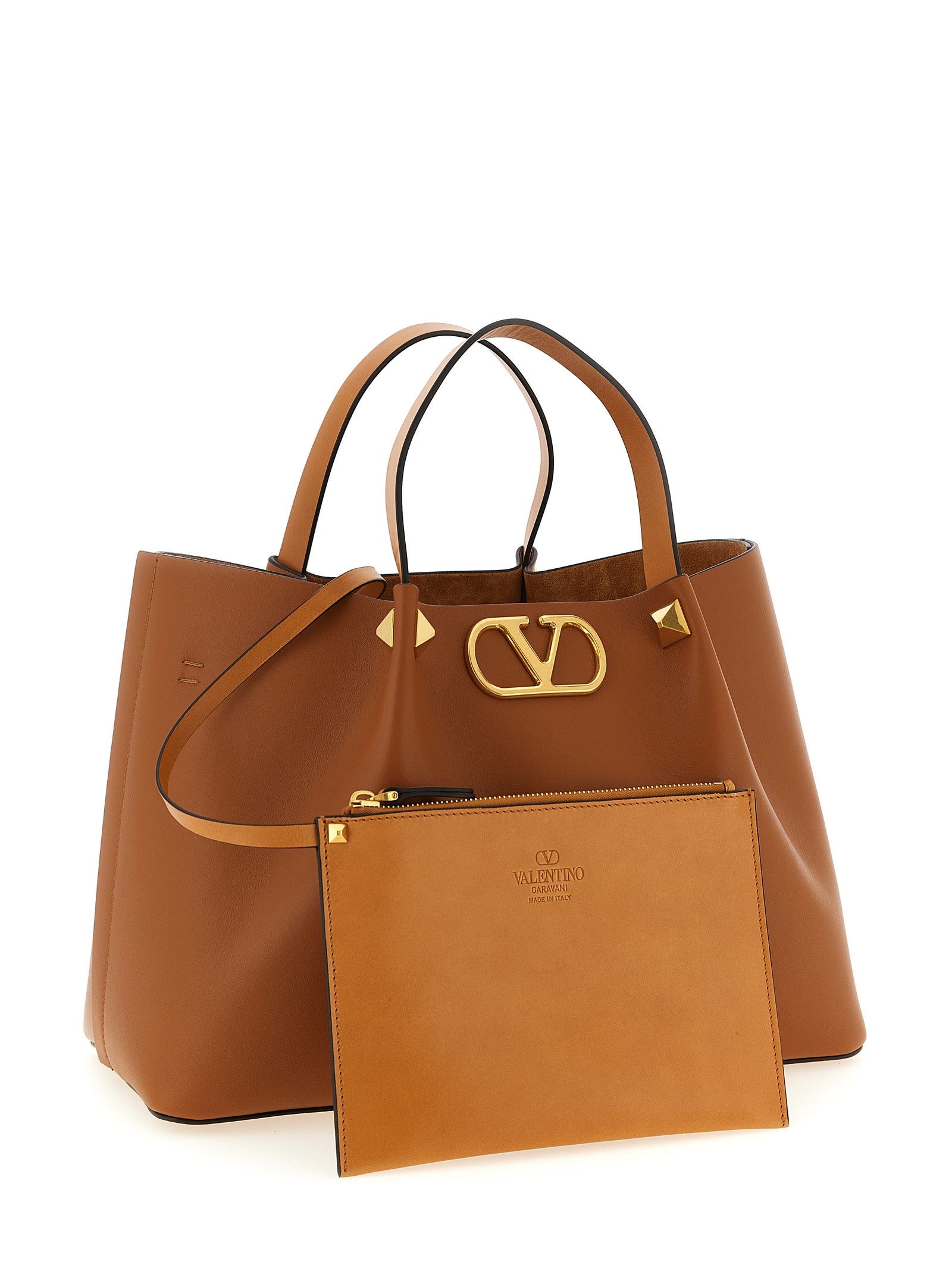 Valentino Garavani Brown Calfskin Tote Women's Bag