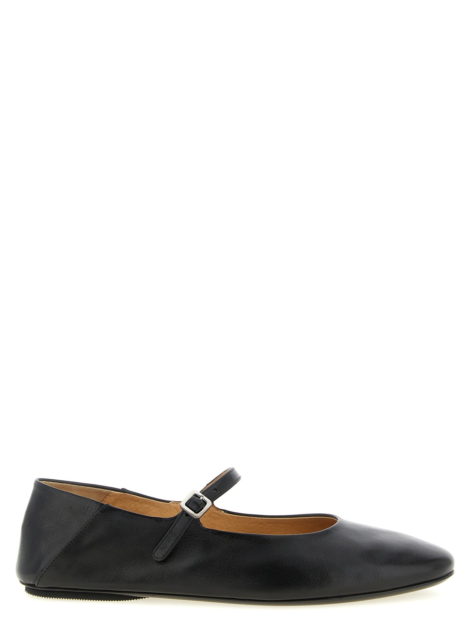 Marsell Black Calfskin Ballet Women's Flats