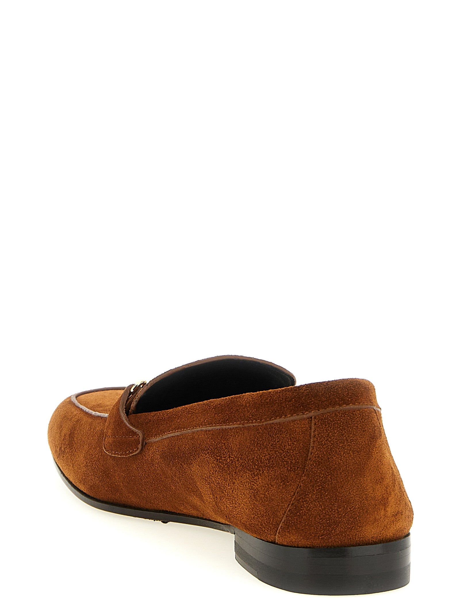 Versace Brown Calfskin Slip-On Women's Loafers