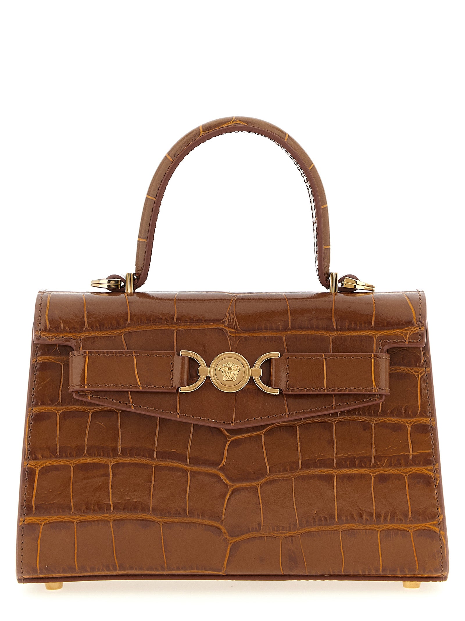 Versace Brown Calfskin Women's Handbag