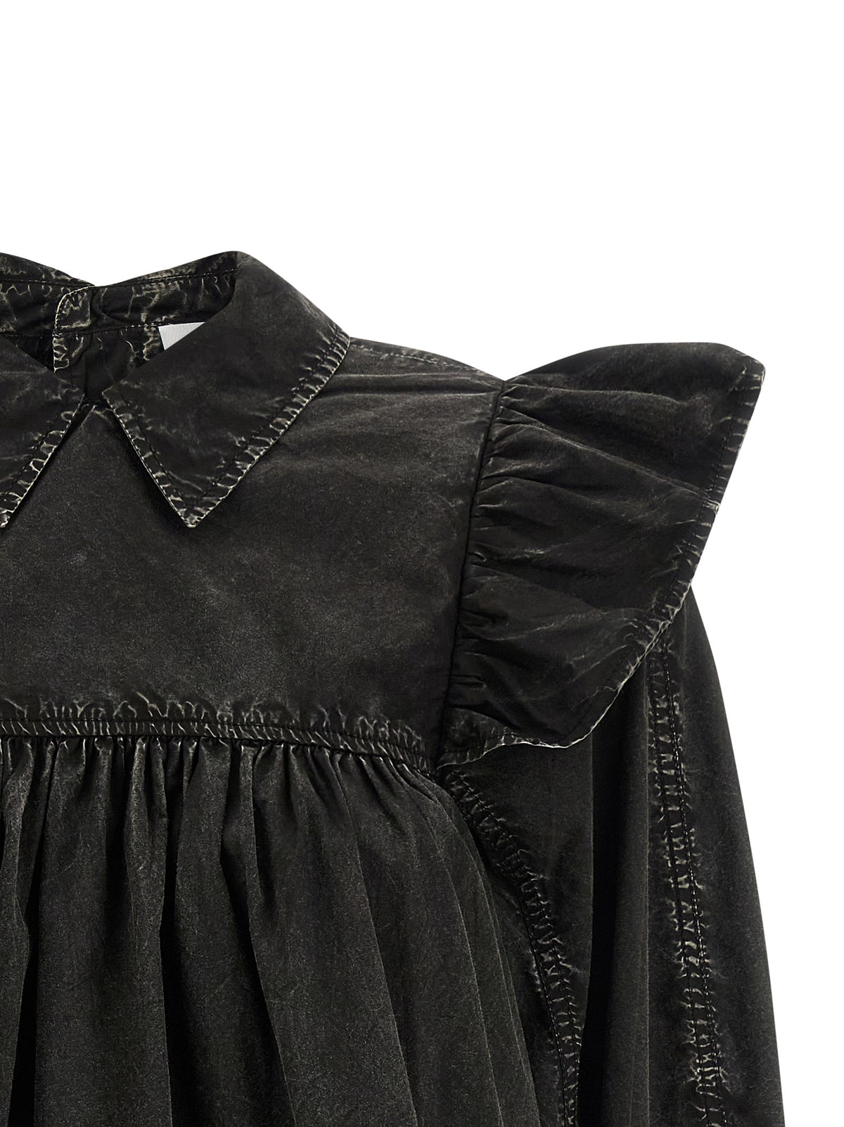 Ganni Black Organic Cotton Women's Blouse