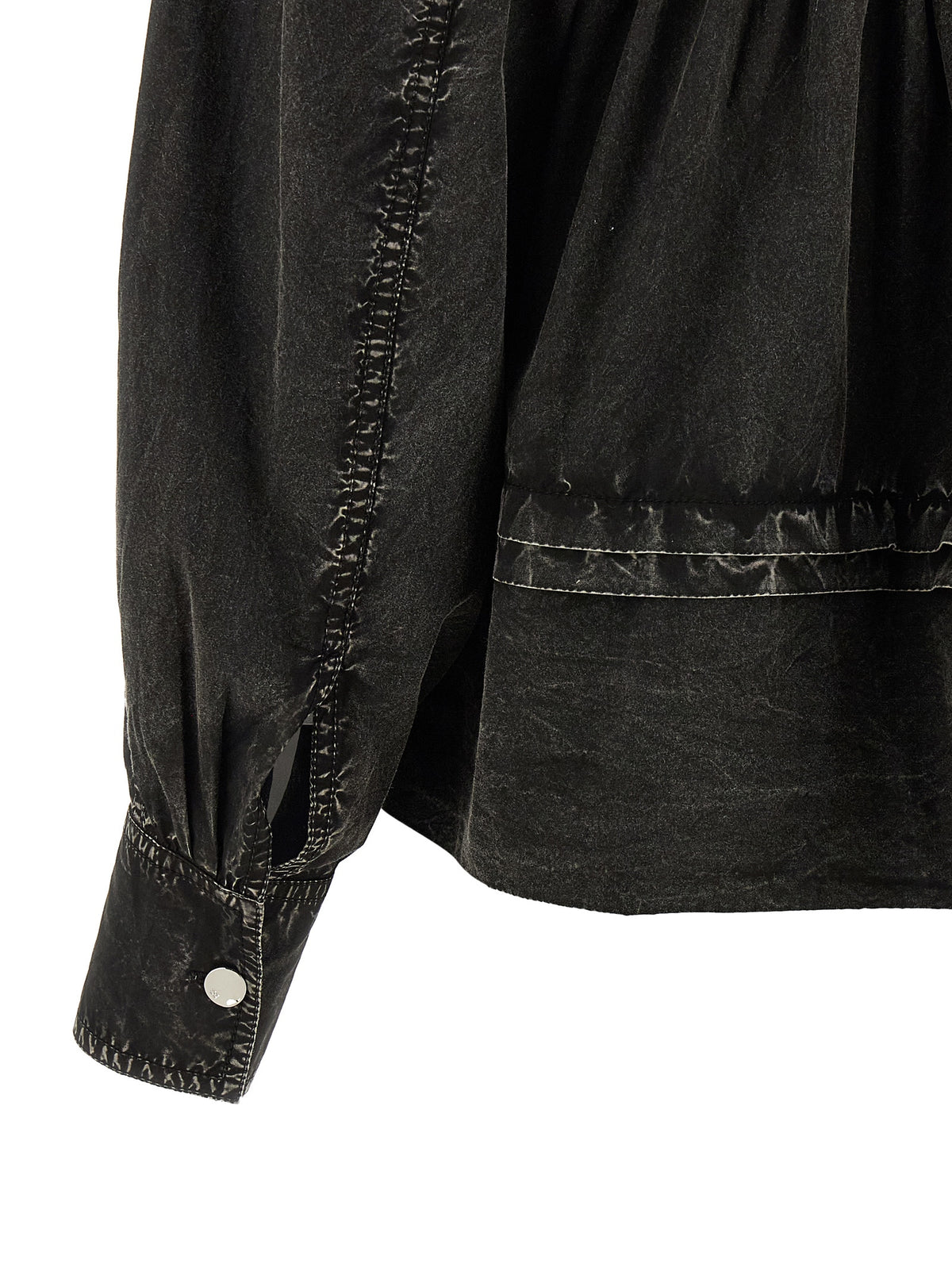 Ganni Black Organic Cotton Women's Blouse