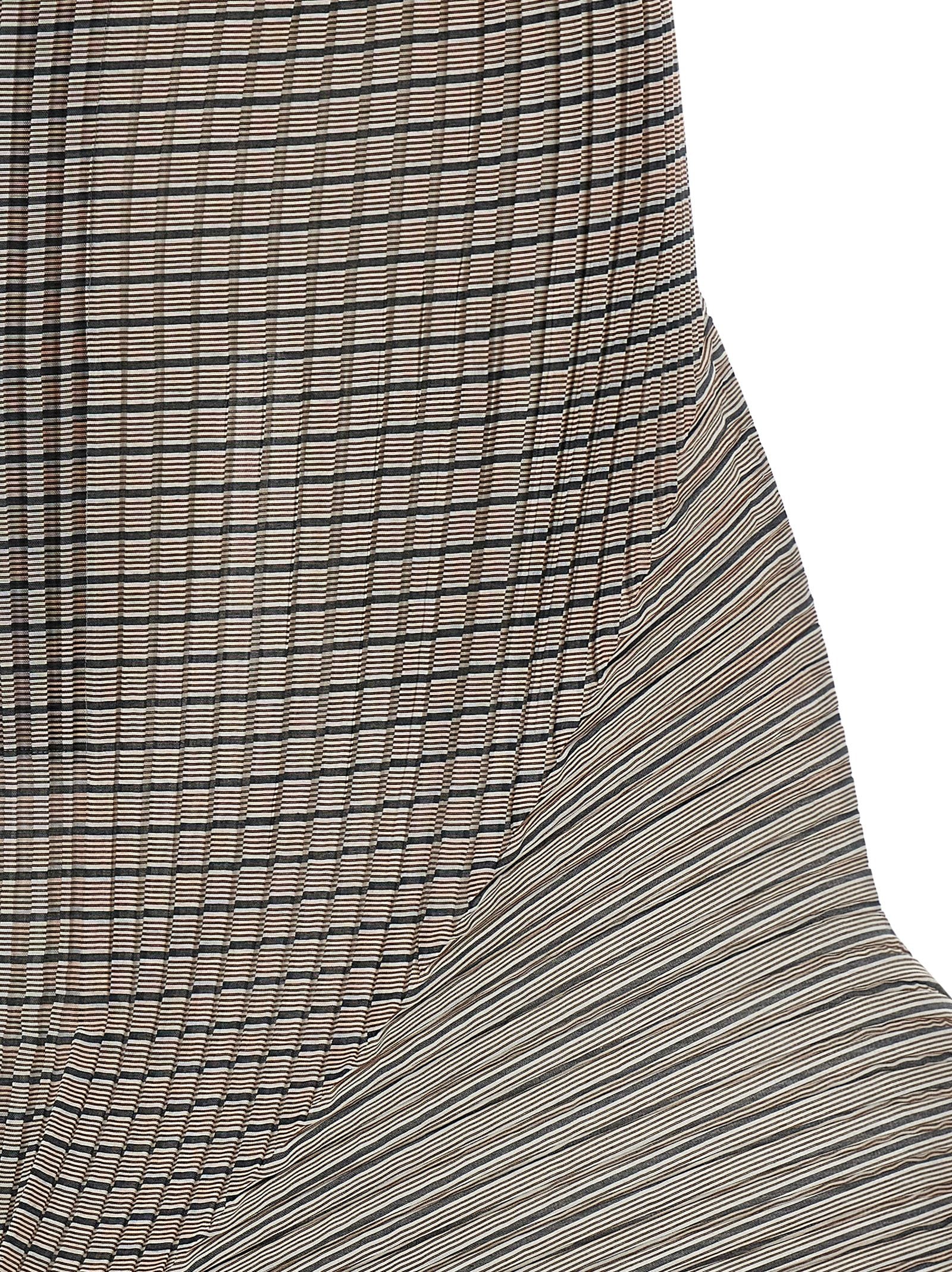 Issey Miyake Brown Polyester Mini Women's Skirt