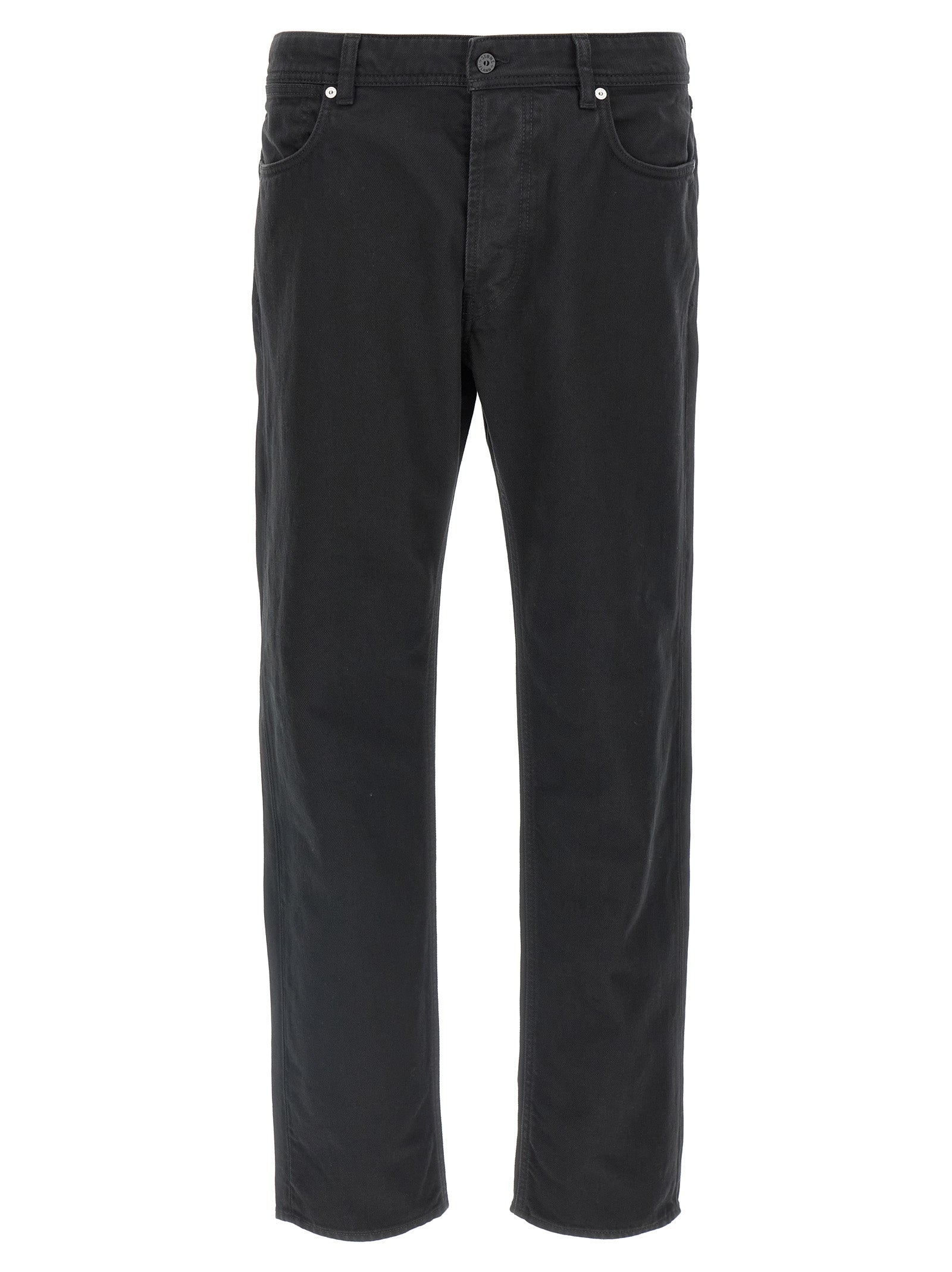 Stone Island Black Cotton Straight-Leg Men's Jeans