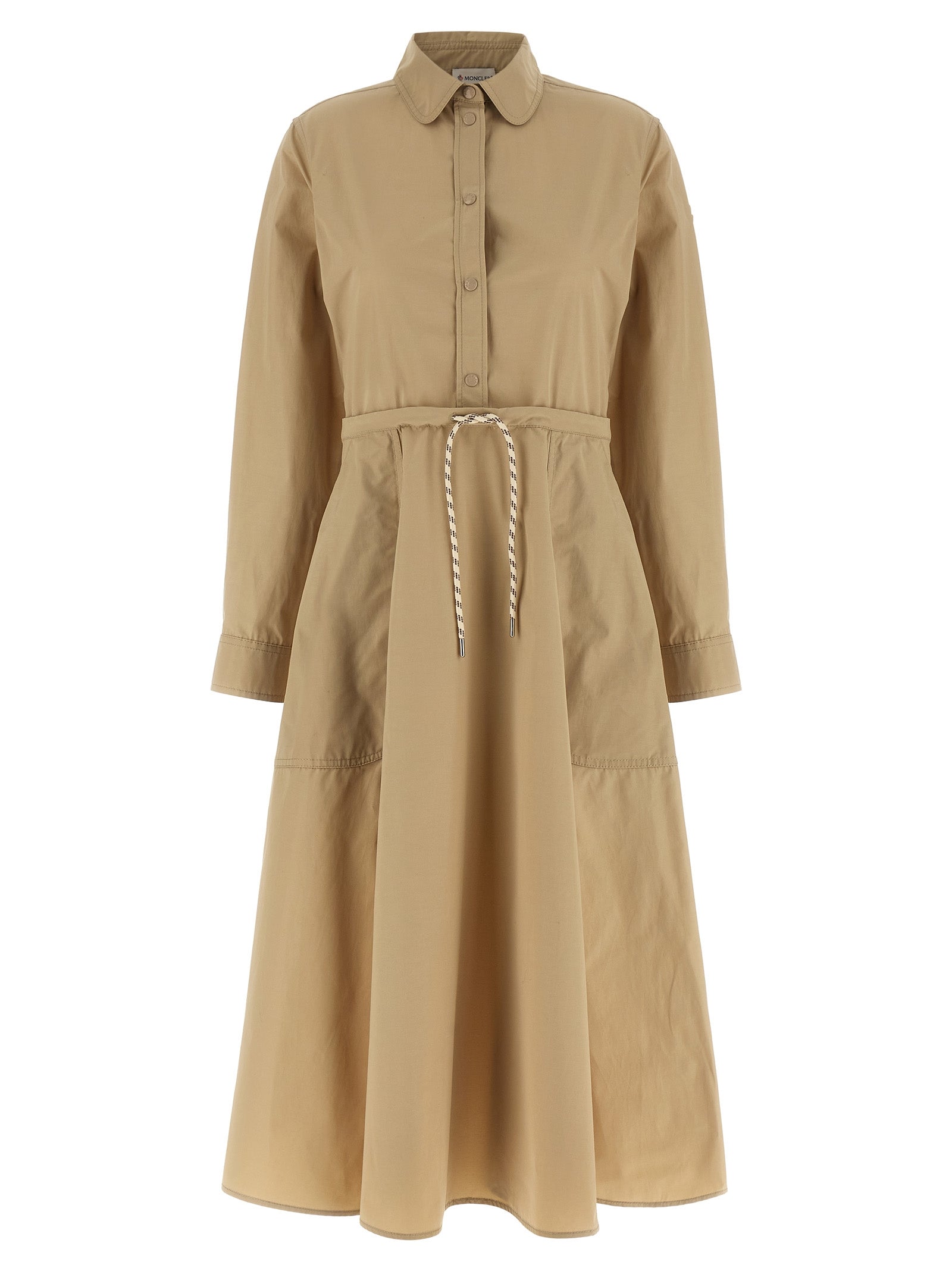 Moncler Beige Polyester Long Women's Dress