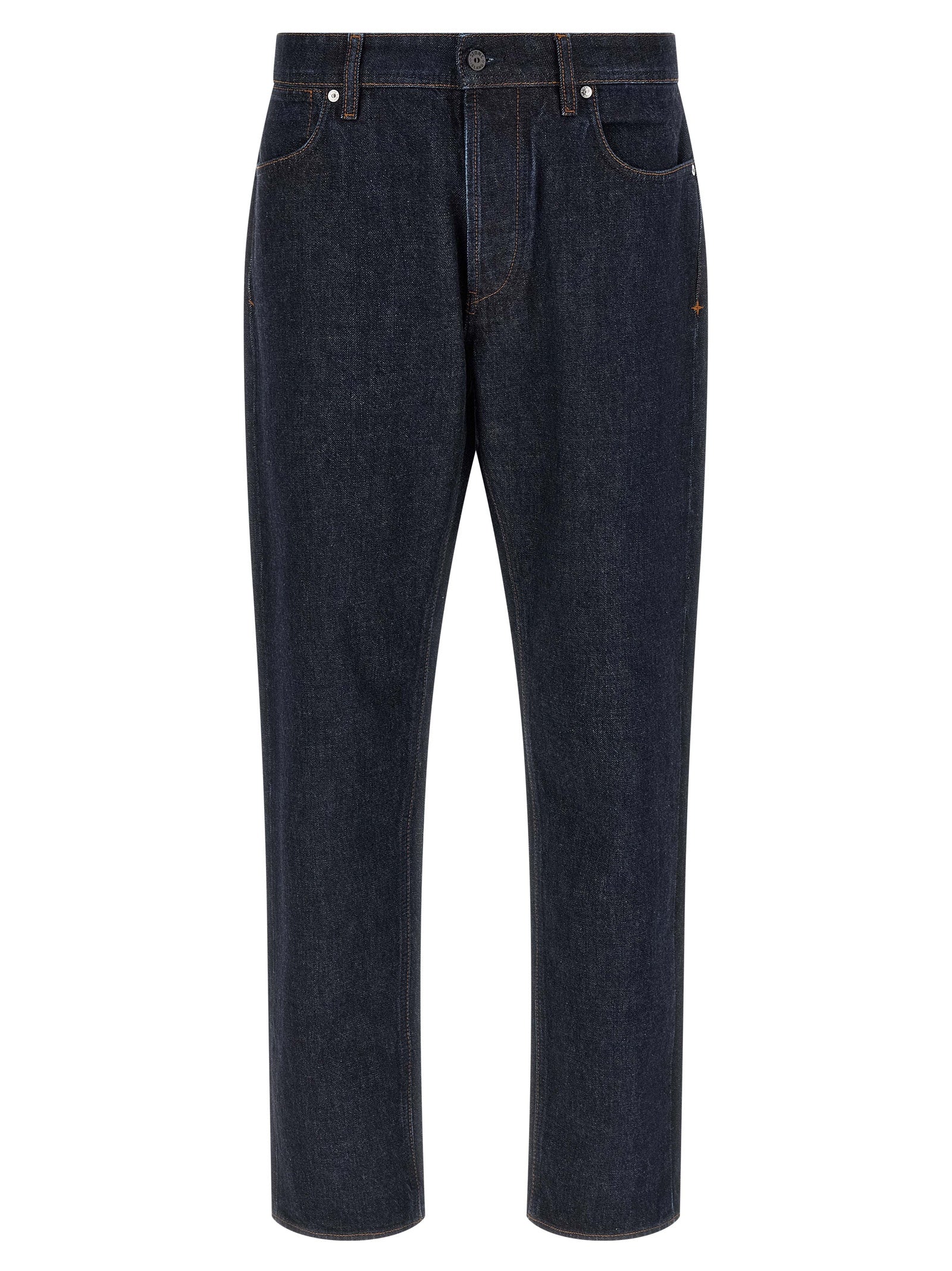 Stone Island Blue Cotton Straight-Leg Men's Jeans