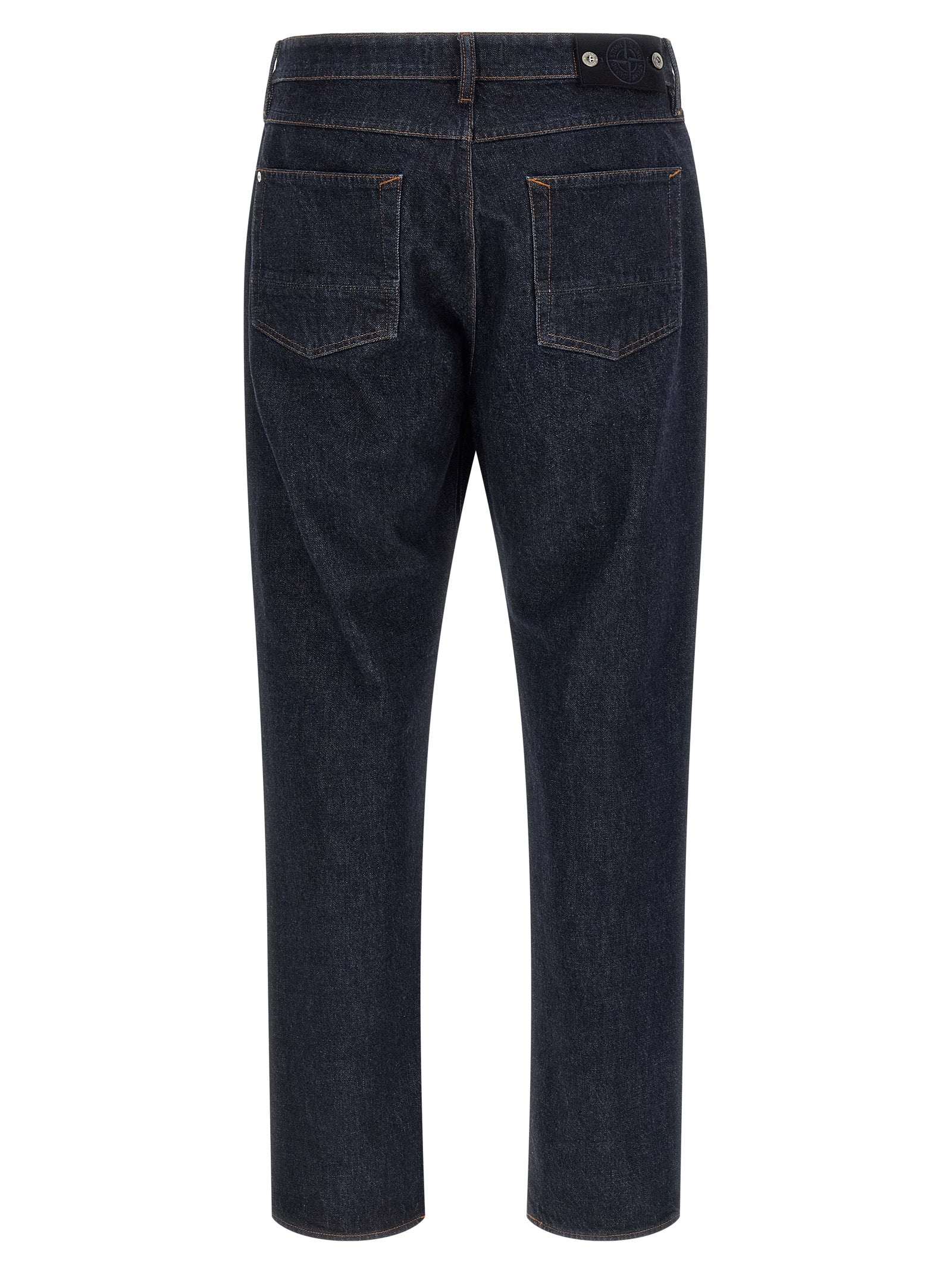Stone Island Blue Cotton Straight-Leg Men's Jeans
