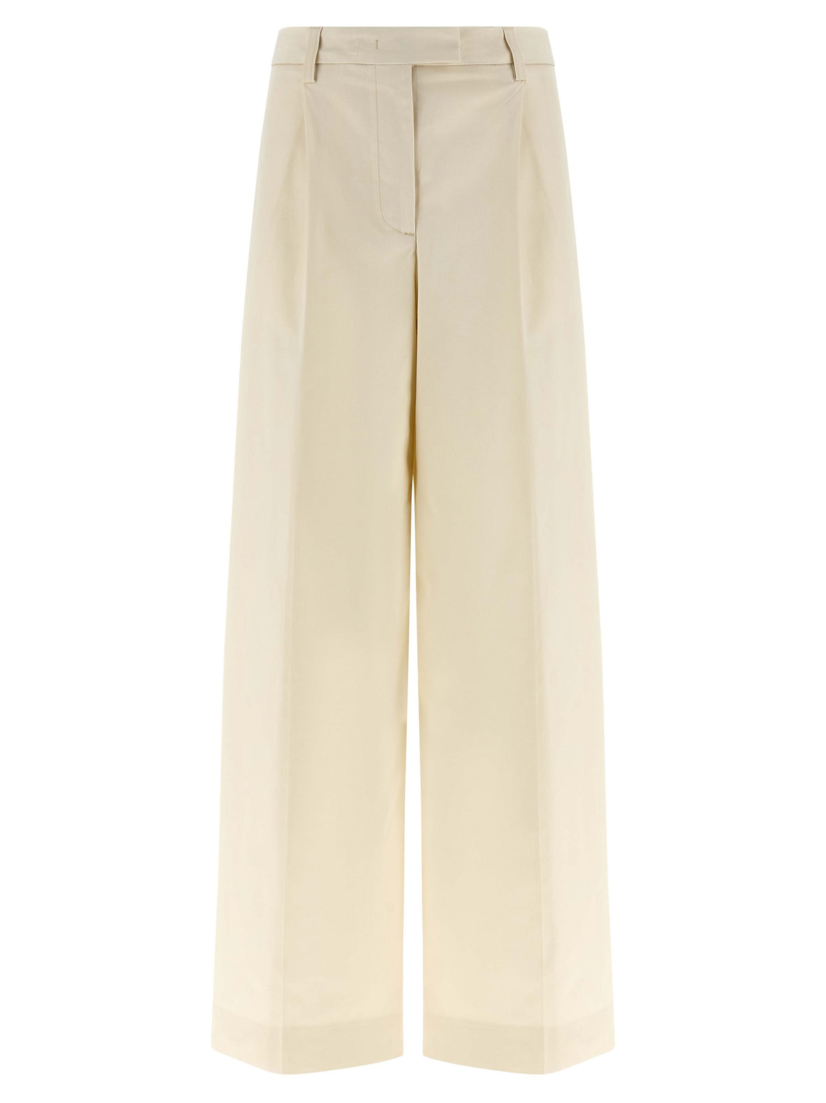 THELATEST White Cotton Casual Women's Pants