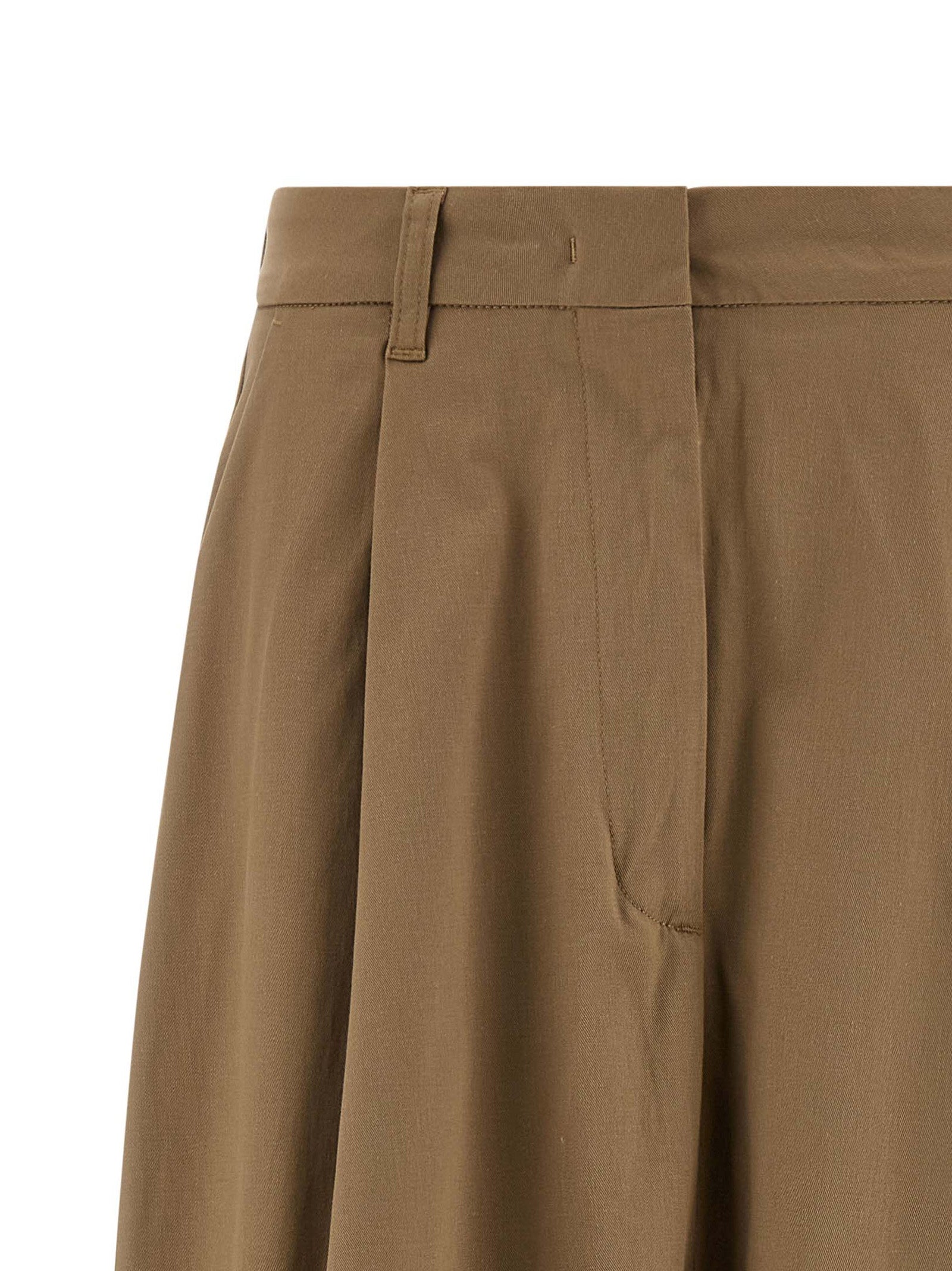 THELATEST Brown Cotton Mini Women's Skirt