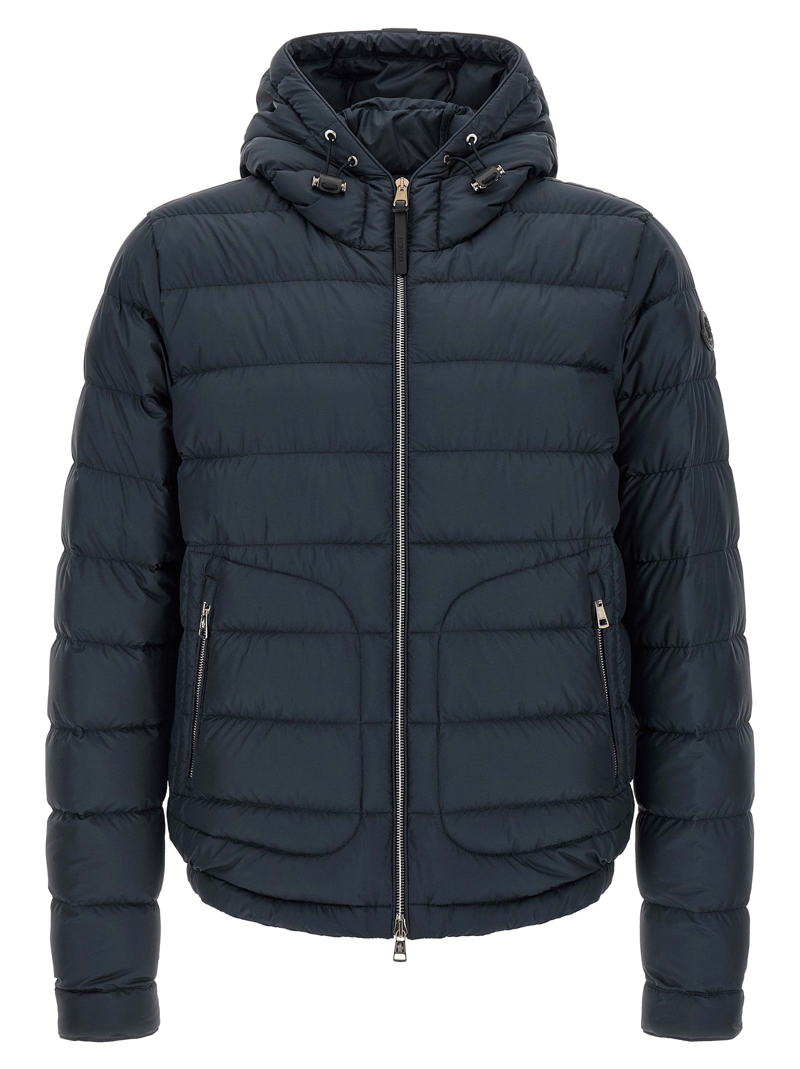 Moncler Blue Polyester Full-Length Men's Jacket