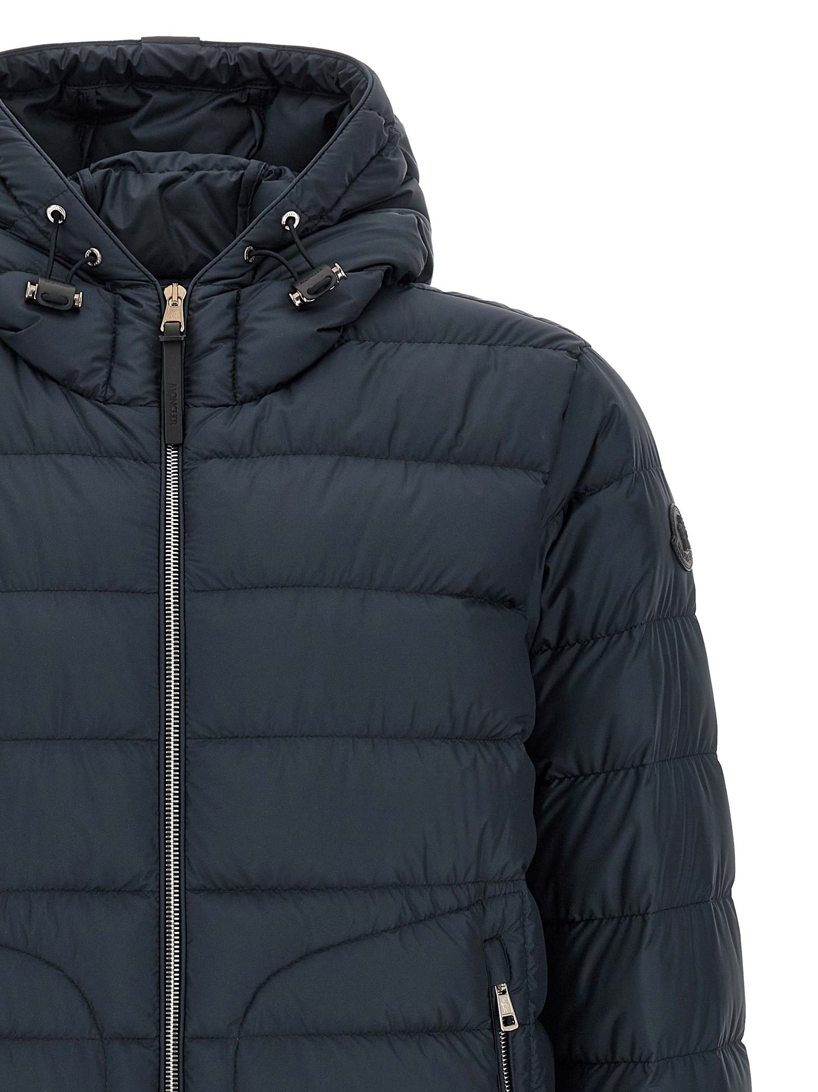 Moncler Blue Polyester Full-Length Men's Jacket