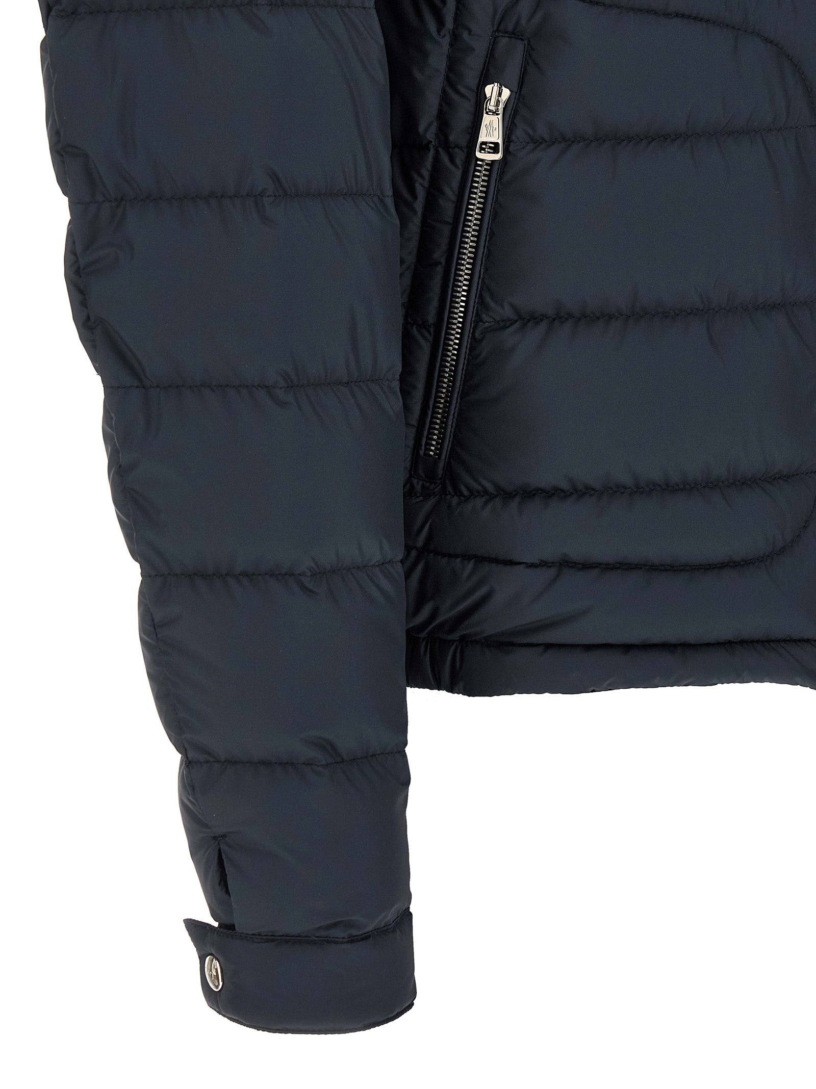 Moncler Blue Polyester Full-Length Men's Jacket