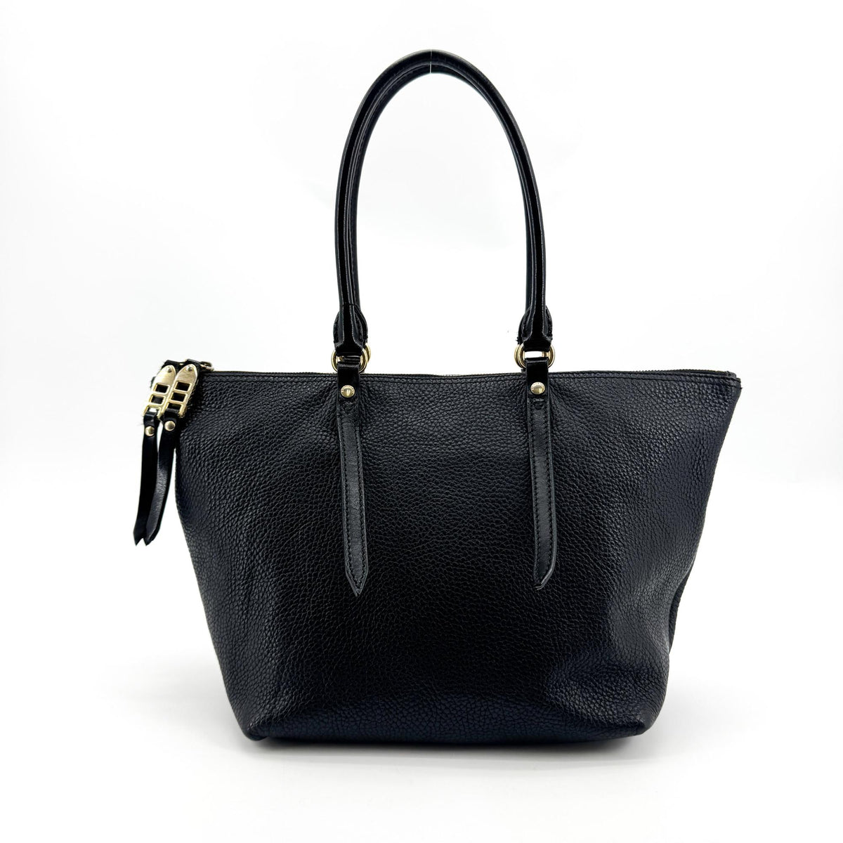 Burberry Bridle Salisbury Leather Black Leather Tote Bag Bag (Pre-Owned)