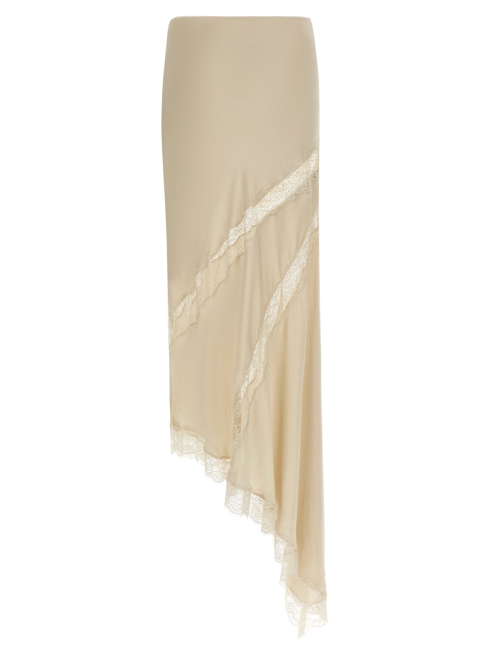 The Andamane Beige Viscose Mini Women's Skirt