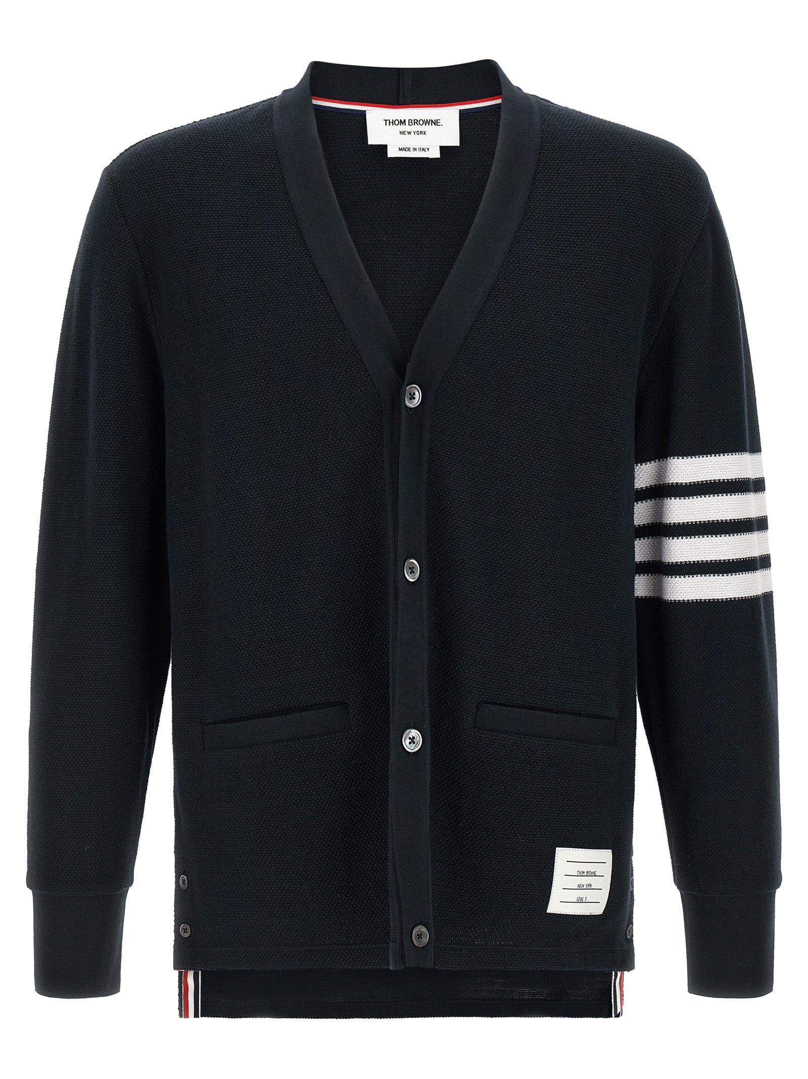 Thom Browne Blue Cotton Men's Cardigan