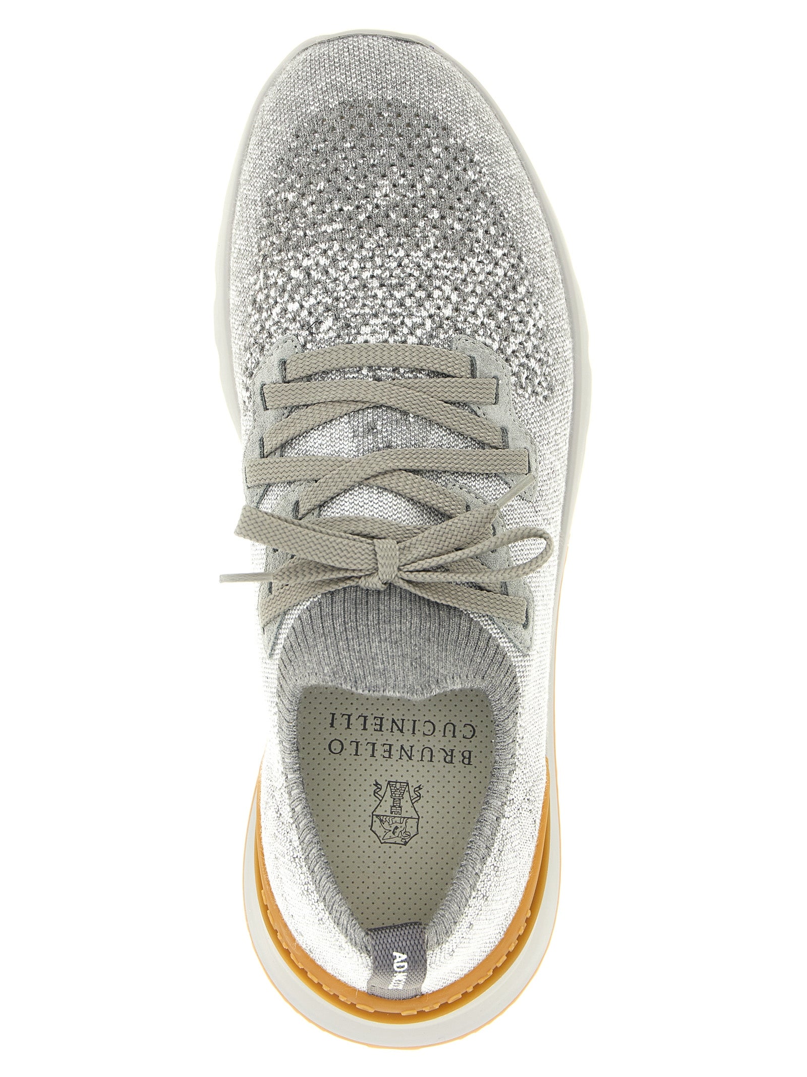 Brunello Cucinelli Gray Cotton Athletic Men's Sneakers