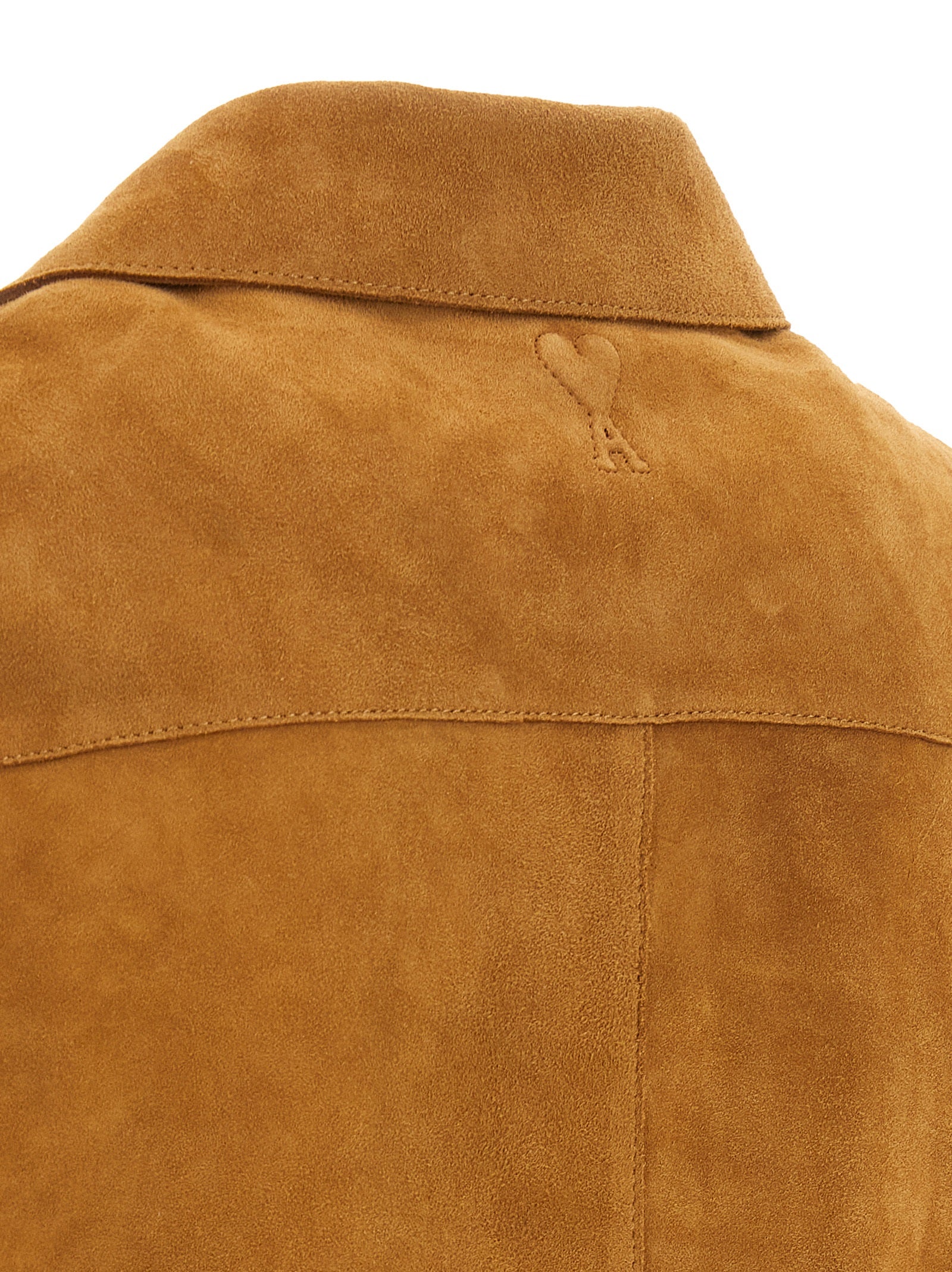 Ami Paris Brown Lamb Leather Leather Men's Jacket
