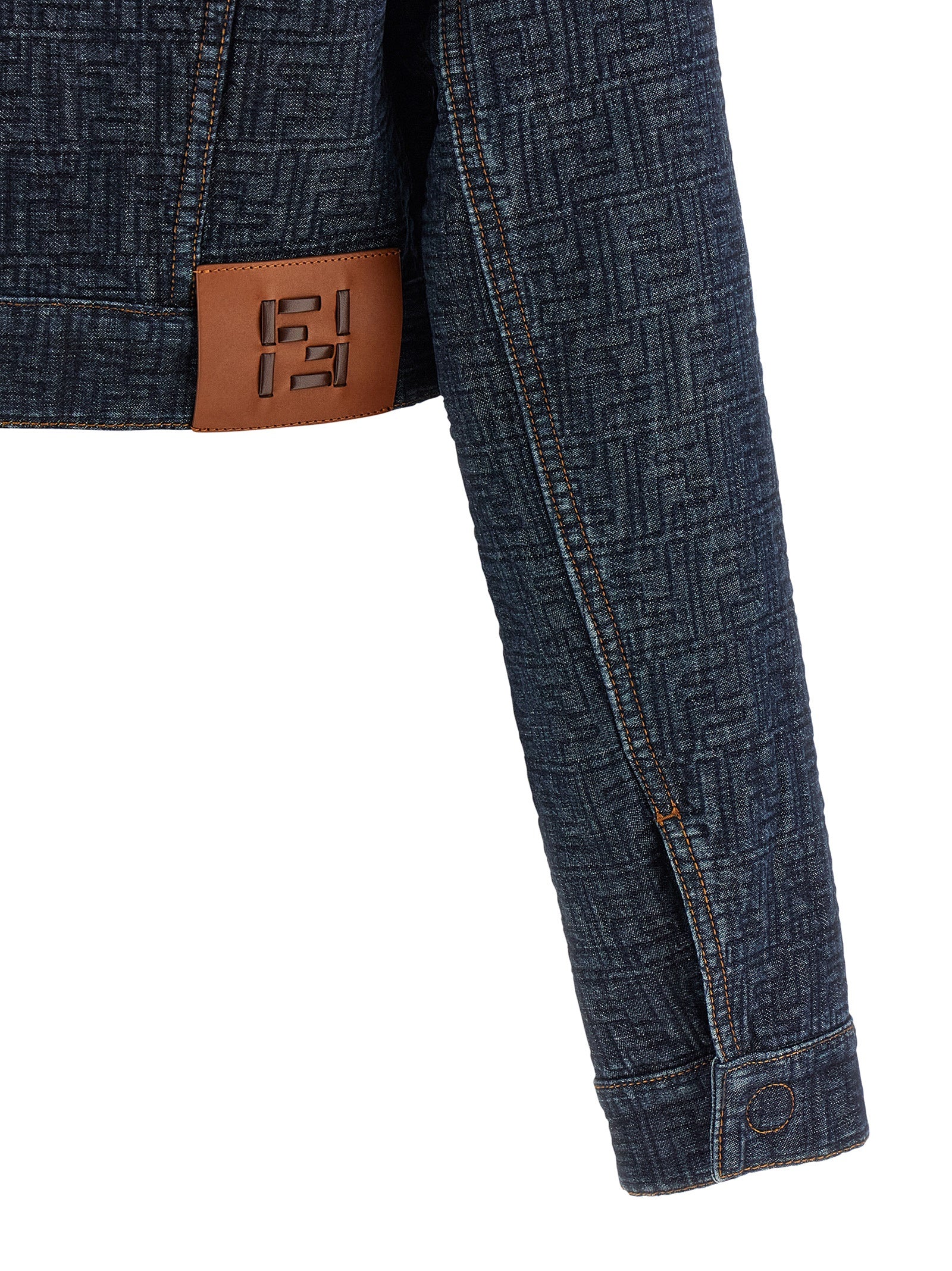 Fendi Blue Cotton Denim Women's Jacket