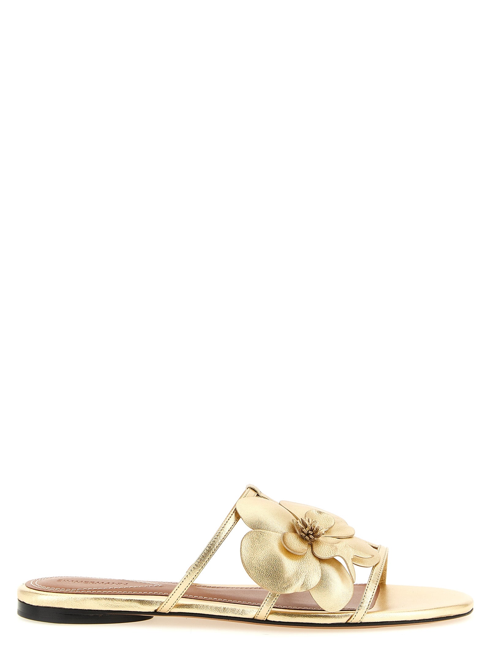 Zimmermann Gold Leather Women's Slides